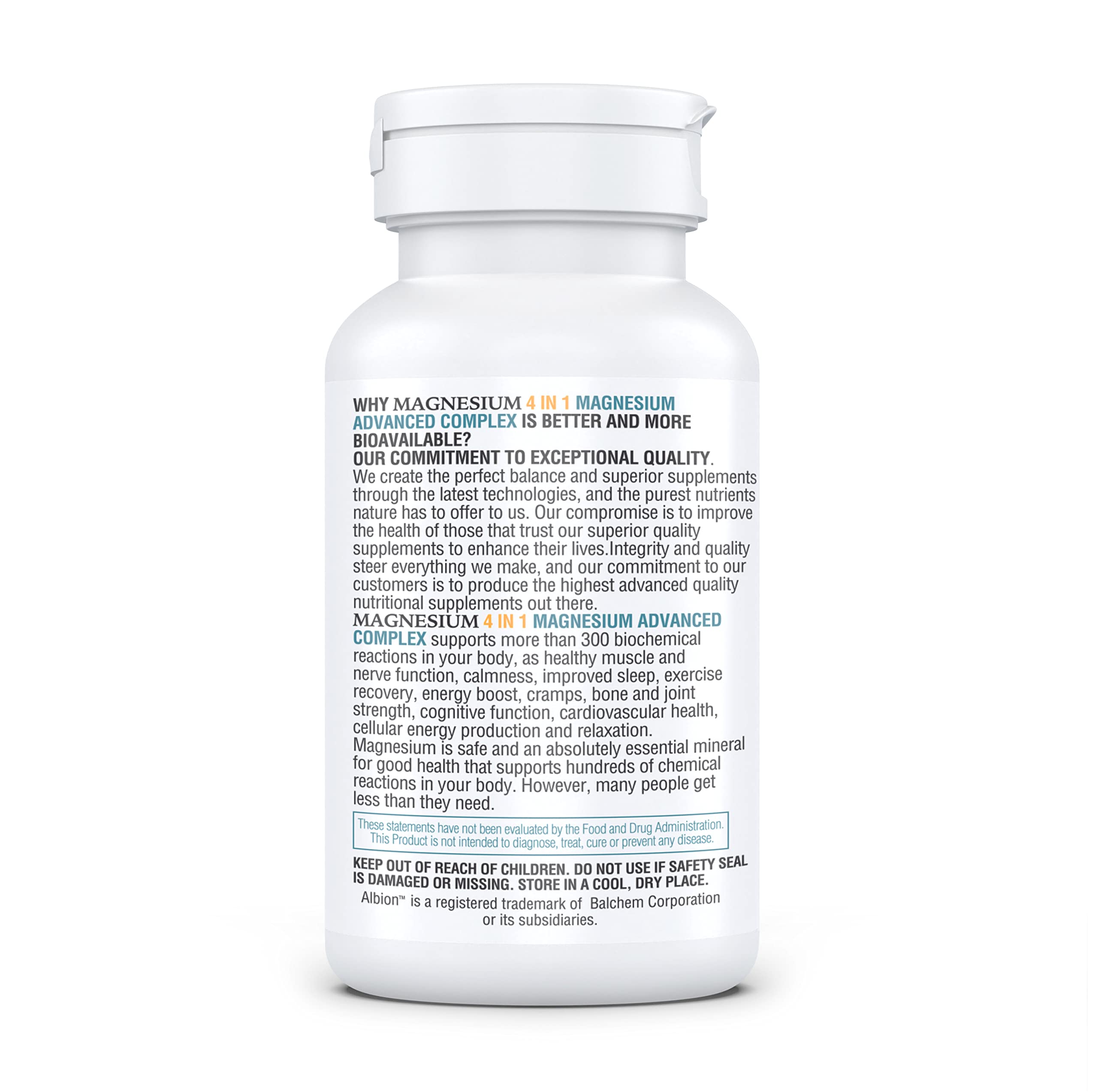 Kappa Nutrition Magnesium 4-in-1, 280mg Elemental Magnesium (Bisglycinate, Malate) + Zinc & Vitamin D3, Brain, Sleep, Energy, Muscle, Immune Support, 120 Vegan Capsules. KAPPA NUTRITION uk supplements