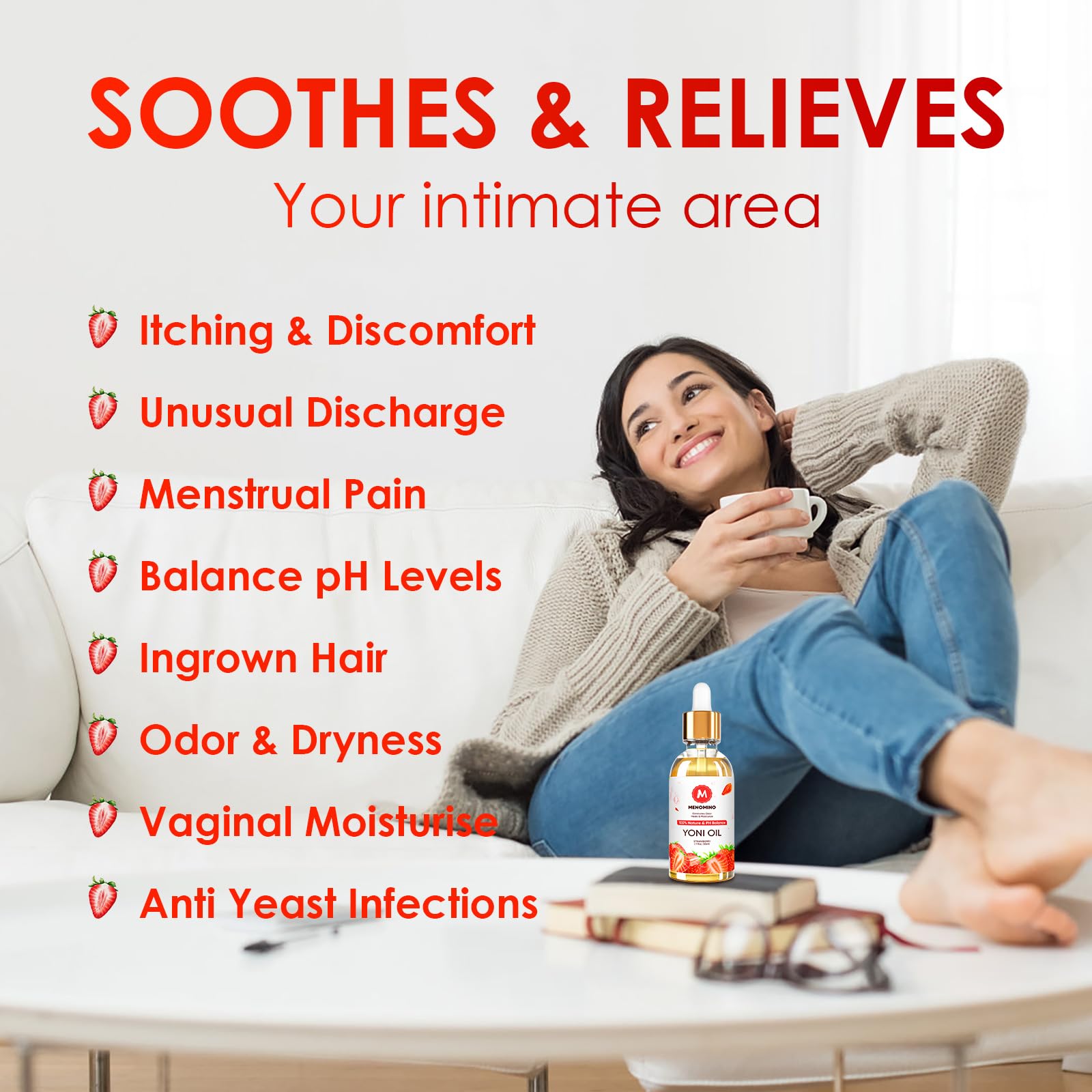 2 Pack Yoni Oil Feminine Oil for Women pH Balance - Feminine Deodorant - Vaginal Moisturizer - Eliminates Odor MENOMINO uk supplements
