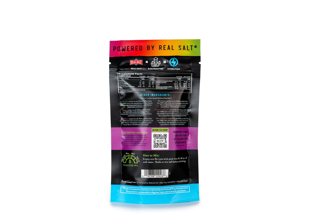 REDMOND Re-Lyte Hydration Electrolyte Powder Drink Mix Variety (7 Stick Packs) REDMOND uk supplements