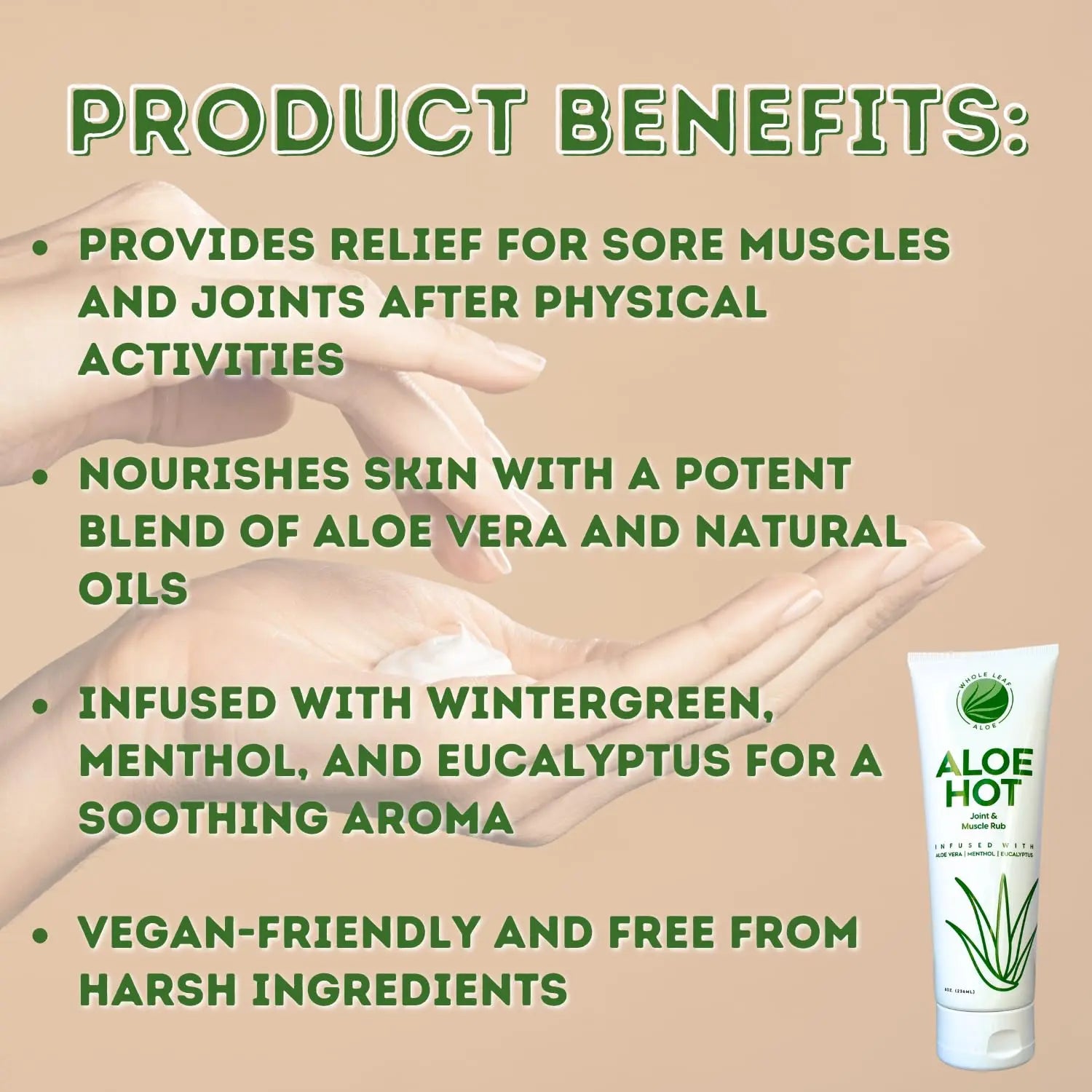 Aloe Hot Joint & Muscle Rub (8oz) Whole Leaf Aloe uk supplements