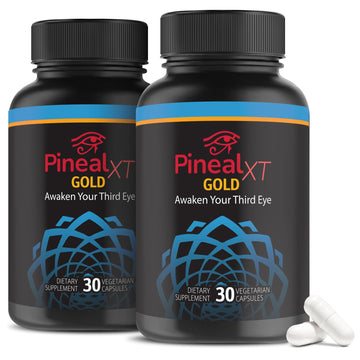 Nutraville Pineal XT Gold - Pineal Gland Supplement - Third Eye Awakening - Focus and Memory Supplement for Brain - 7 Powerful Ingredients Decalcify, Detox, and Activate Your Pineal Gland, 2 Pack Nutraville uk supplements
