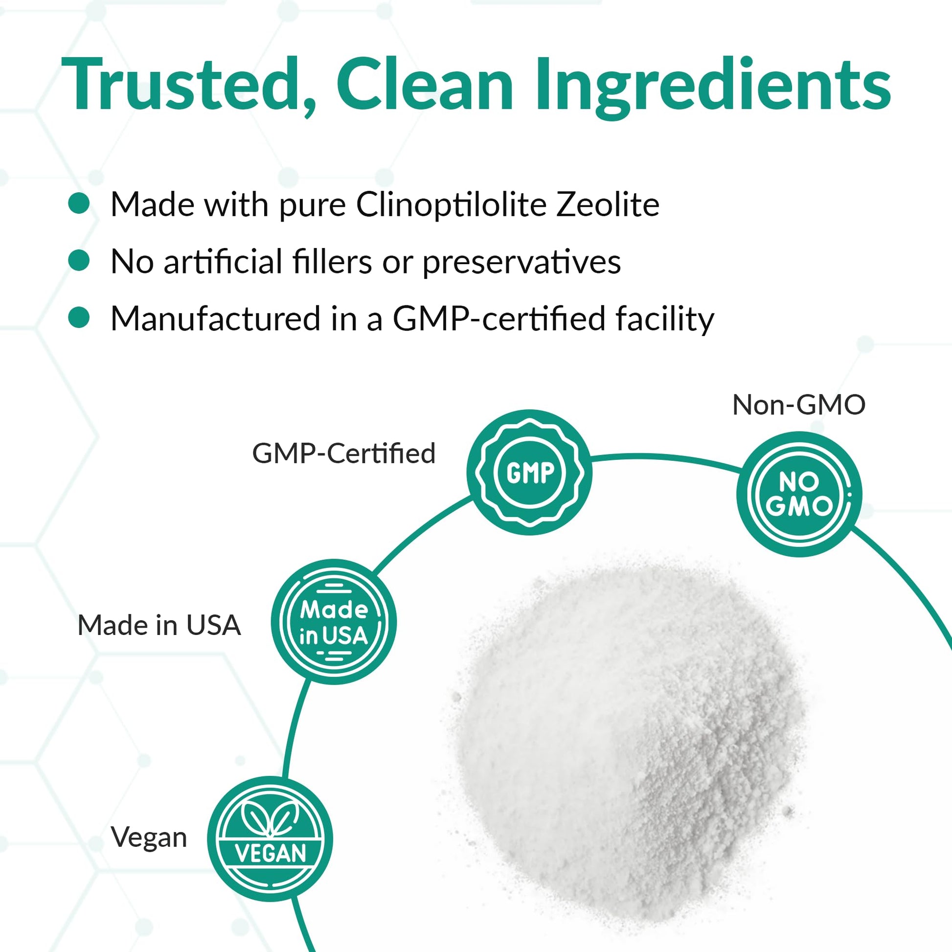 Organic Excellence Zeolite Clinoptilolite Powder – Pure Micronized Mineral Supplement – Supports Gut Health, Cleansing Support & Internal Balance – Non-GMO, Vegan – 500 Servings Organic Excellence uk supplements