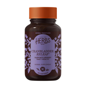 Herbs Etc. CranBladder ReLeaf Softgels - Bladder Health Support - Natural Supplement Formula to Aid Urinary Health & Comfort - Optimal Urinary Support with Cranberry - 60 Softgels (60 Servings) Herbs Etc. uk supplements