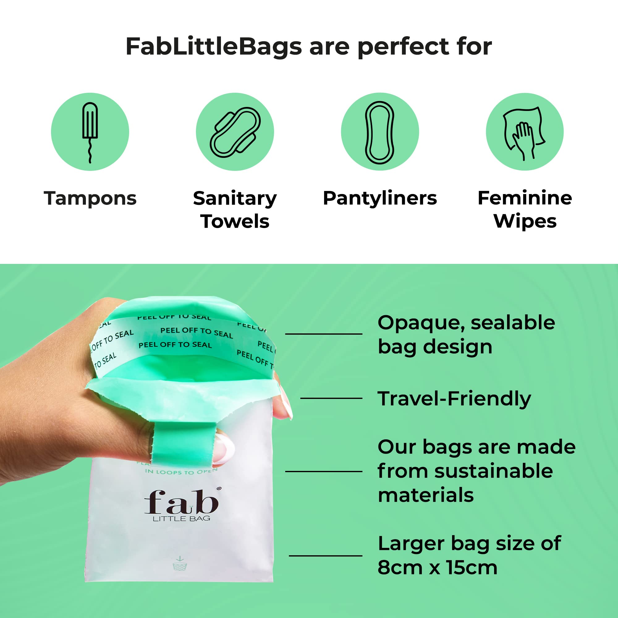 Fab Little Bag Starter Plus Pack - 45 Sanitary Disposal Bags Plus Recyclable Refill Pack Fab Little Bag uk supplements