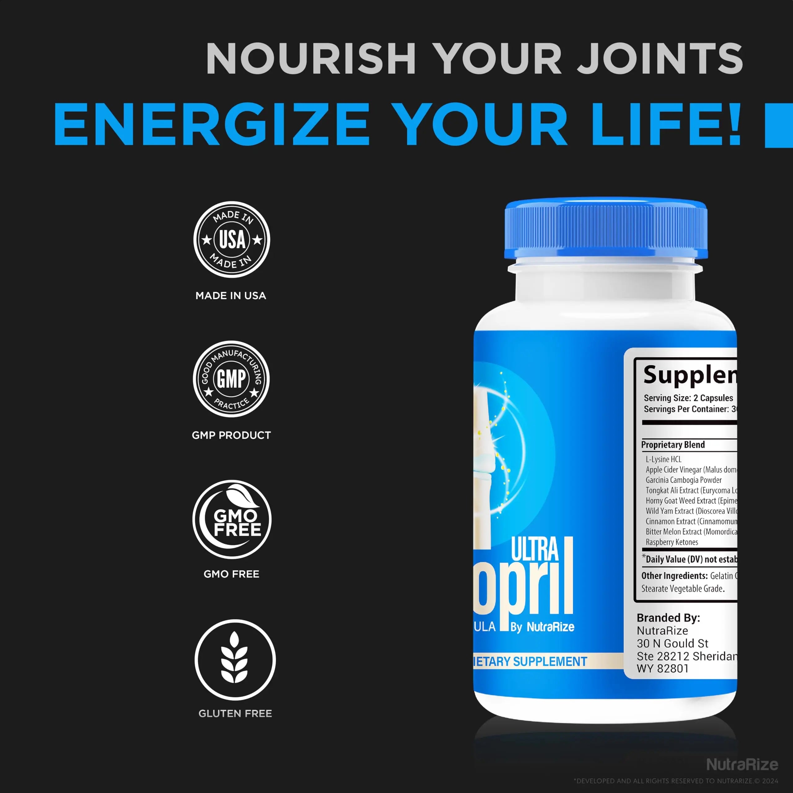 NutraRize (2 Pack) Flexopril Ultra Capsules, Official Flexopril for Joint Support, All-Natural Formula to Fortify Bones and Bolster Flexibility, Premium FlexoprilUltra Pills Review (120 Capsules) NutraRize uk supplements