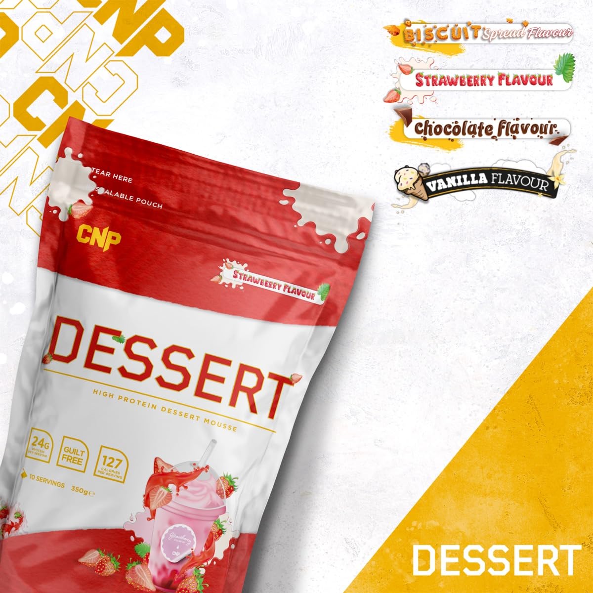 CNP Professional High Protein Dessert Mix, 25g of Dual Release Protein with Micellar Casein CNP Professional uk supplements