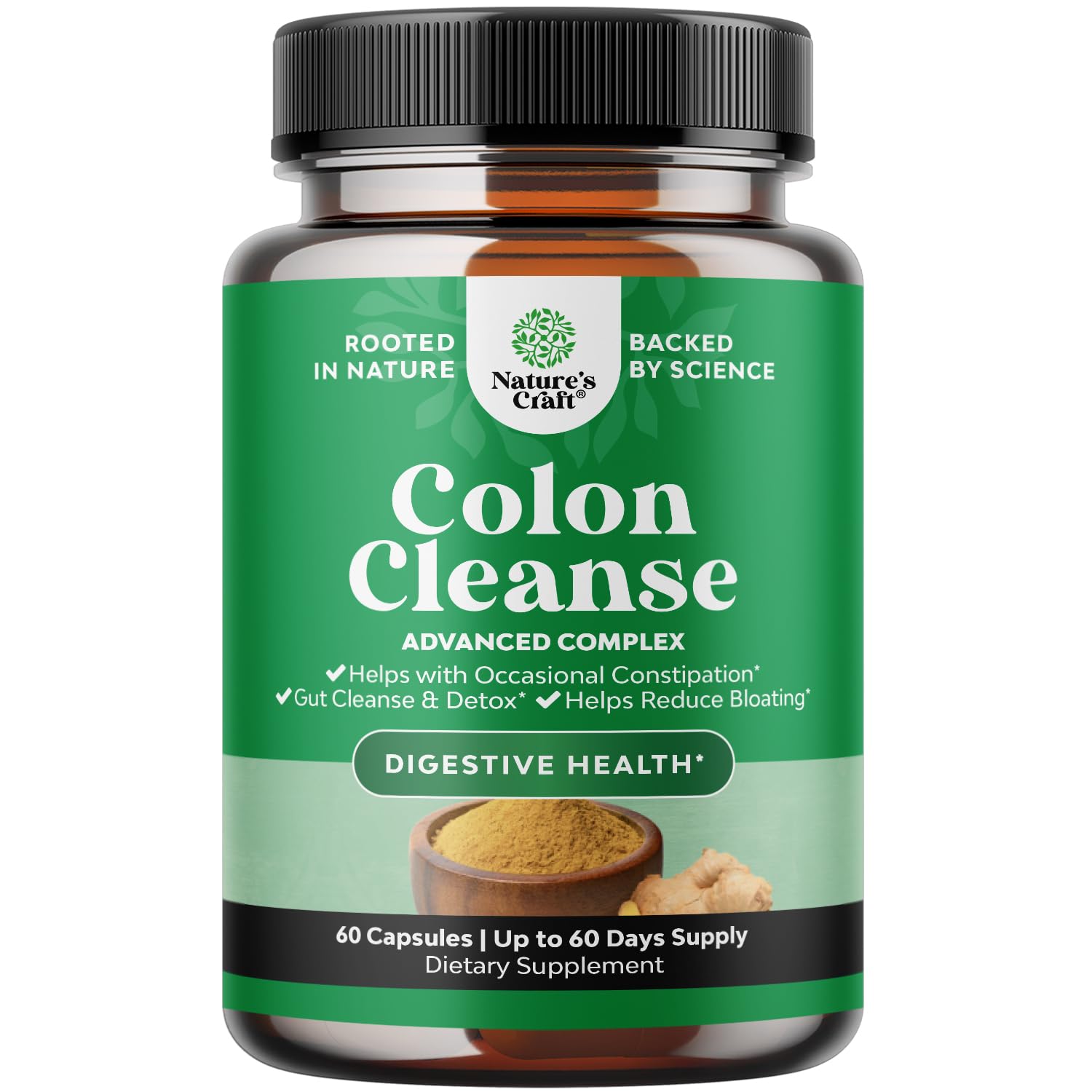 Colon Cleanser & Detox - Lactobacillus Acidophilus Probiotic Supplement Body Cleanse Natures Craft uk supplements