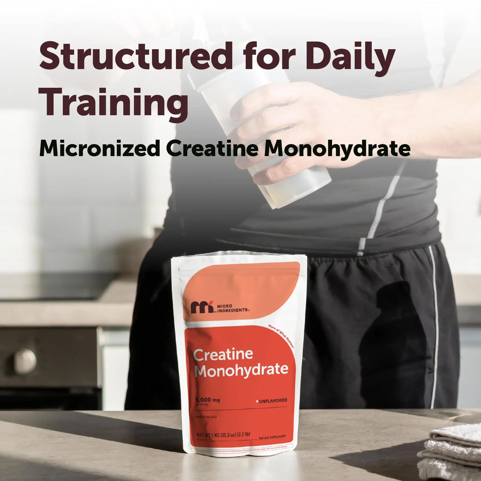 Micro Ingredients Creatine Monohydrate Powder 1 kg (2.2 Lbs), 5000mg Per Serv, Micronized Creatine Powder, Unflavored, No Filler, Keto & Vegan, Easy Dissolve, Pre Workout for Women & Men* Micro Ingredients uk supplements