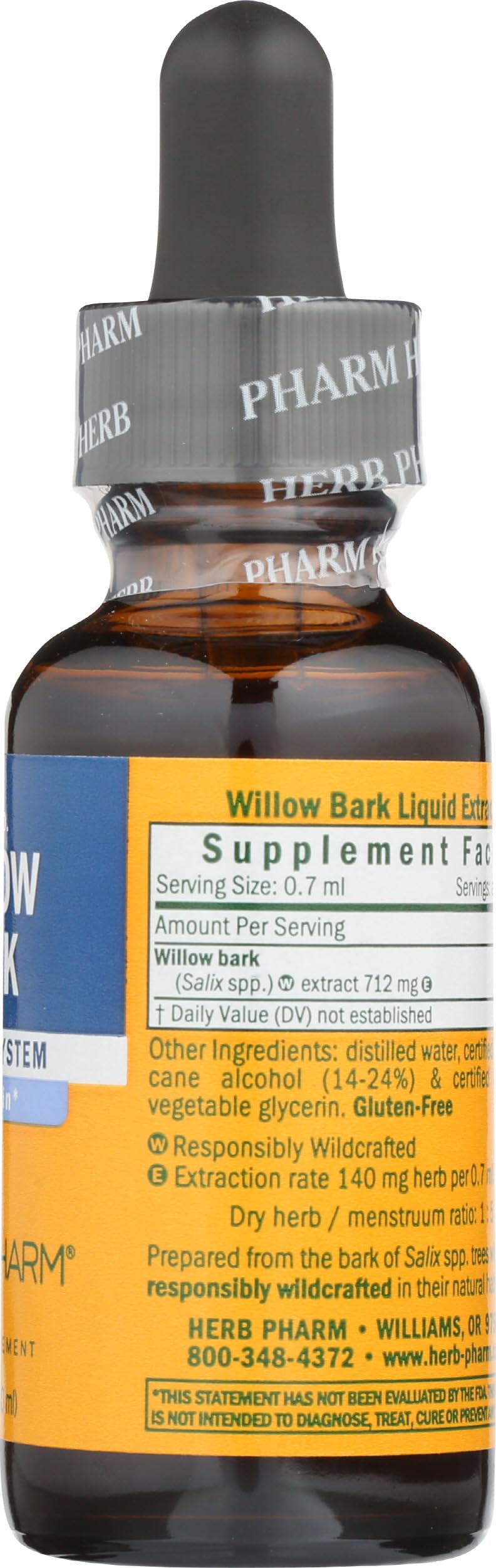 Herb Pharm Willow Bark Liquid Extract for Minor Pain - 1 Ounce (DWILL01) Herb Pharm uk supplements