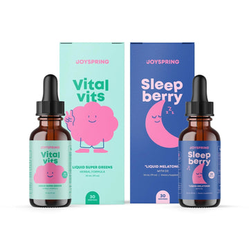 JoySpring Multivitamin & SleepBerry Bundle | Kids Vitamins & Minerals Naturally Sourced, Non-GMO, Non-Alcoholic Liquid Formula, Immunity Health Support | JoySpring uk supplements