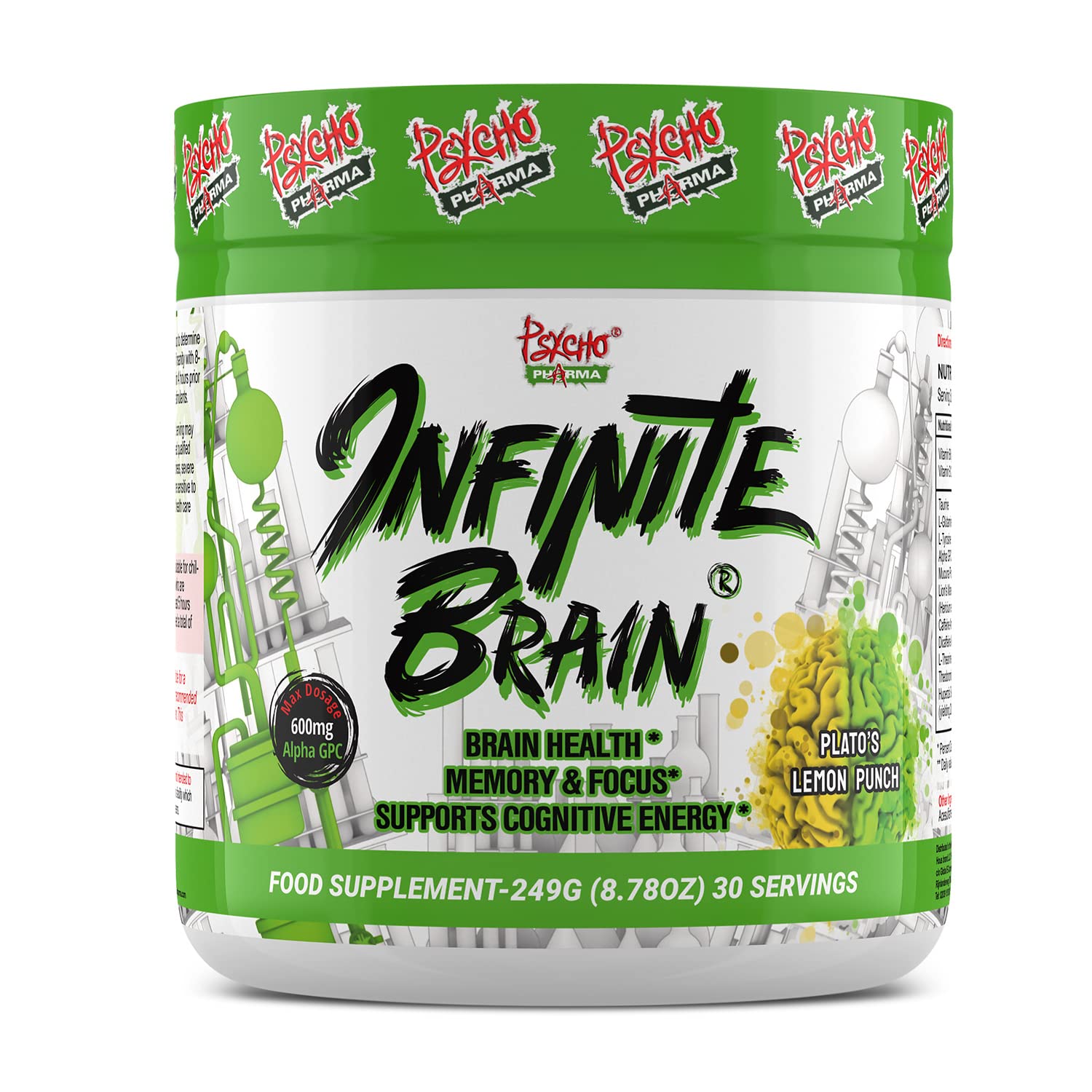 Psycho Pharma. Infinite Brain Nootropic Game Changer. Compete Win (Plato's Lemon Punch, 30 Serving) Psycho Pharma uk supplements