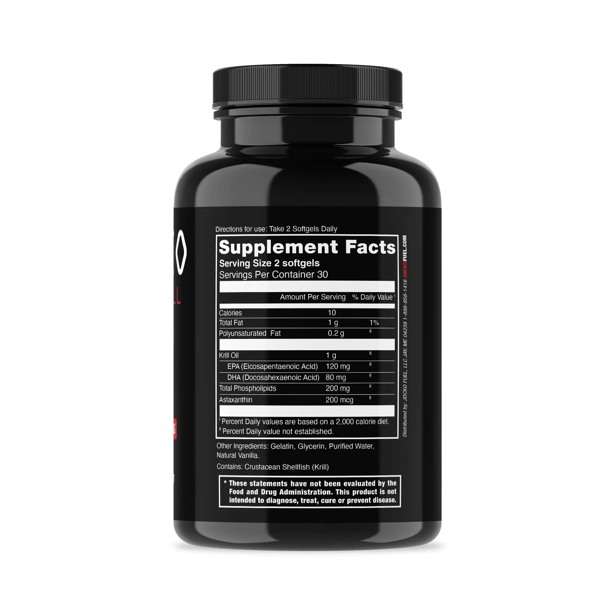 Jocko Fuel Antarctic Krill Oil Omega 3 Fatty Acid Supplements DHA & EPA - 1000mg Softgels - Supports Joints, Mobility & Mental Function (60 Softgels) Jocko Fuel uk supplements