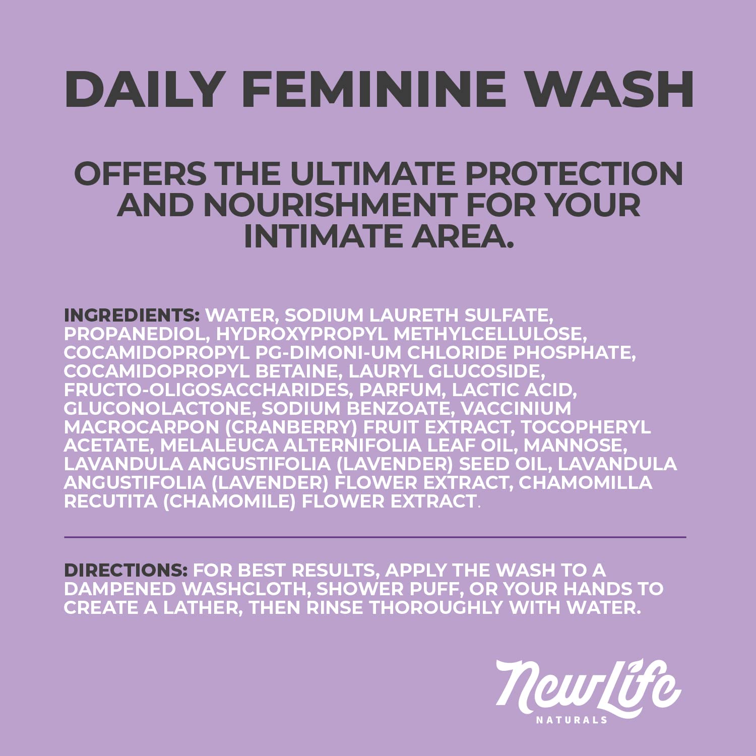 NewLife Naturals Daily Feminine Wash for pH Balance and Odor Control for Feminine Hygiene Intimate Wash NewLife Naturals uk supplements
