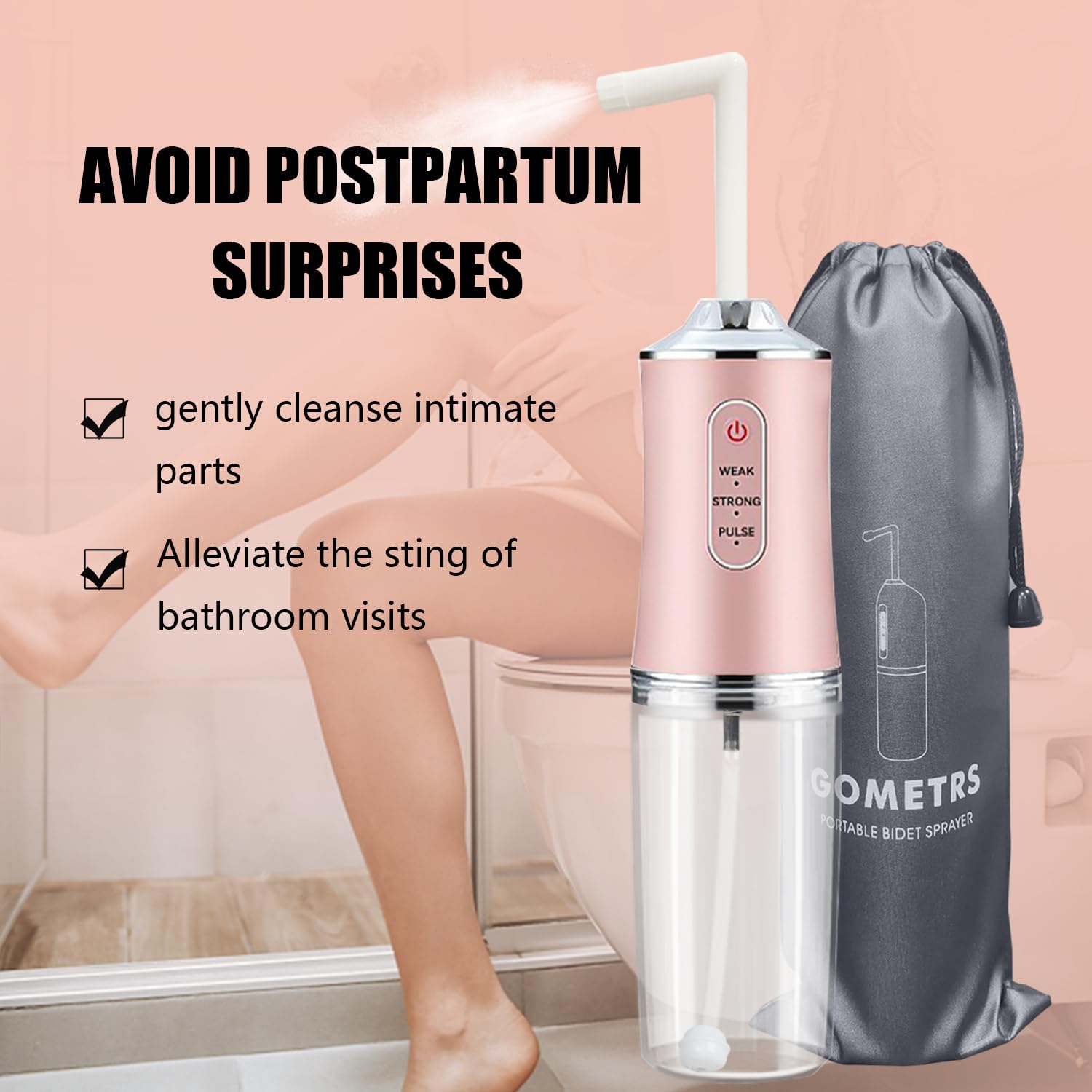 Electric Portable Bidet -Mobile Toilet Shower-Butt Shower Replacing Wet Wipes - for Travel GOMETRS uk supplements