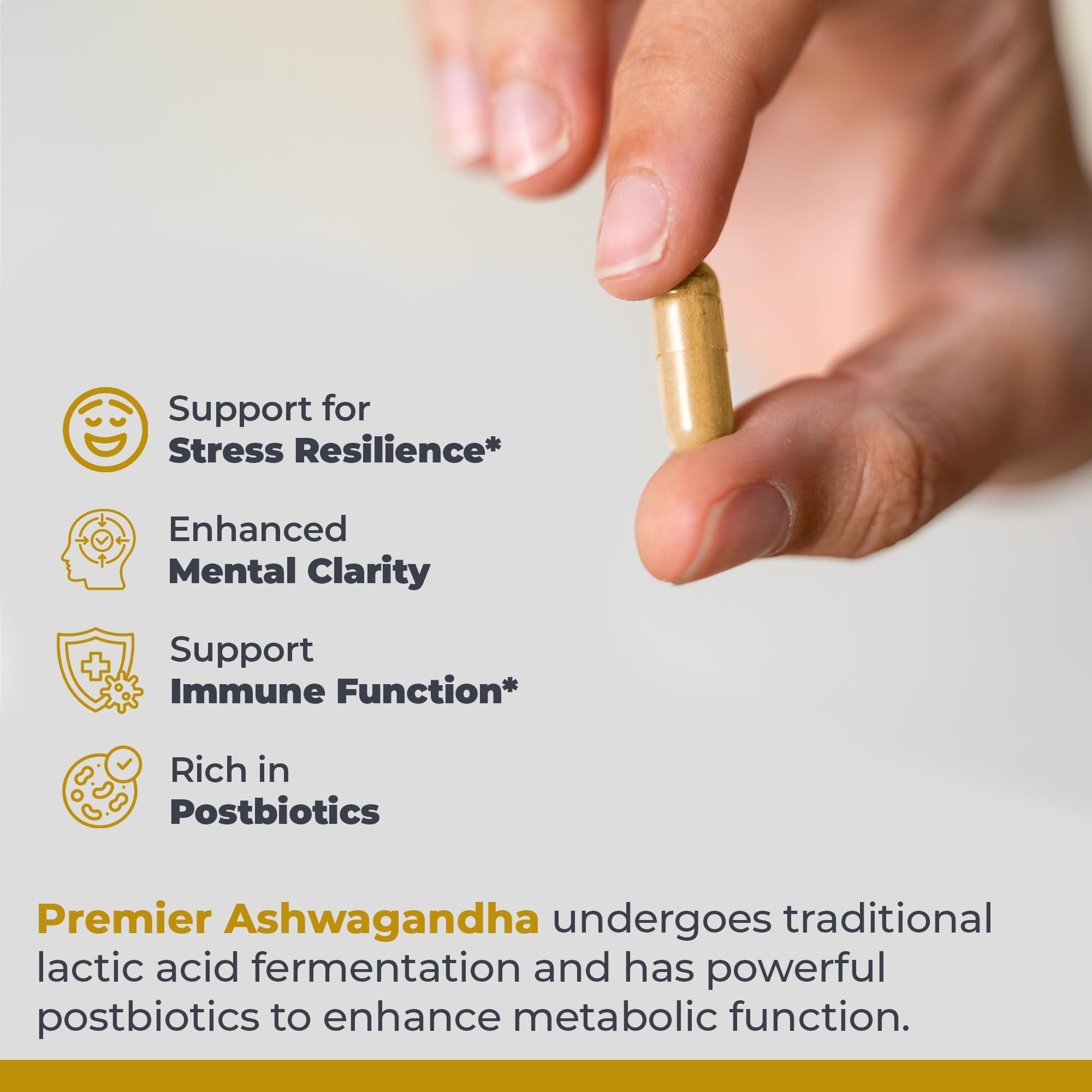 Premier Research Labs Premier Ashwagandha - Pure Supplement for Women & Men with Organic Ashwagandha Root, Herbal Pills for Stress & Sleep Support, Fermented for Absorption - 120 Plant-Based Capsules Premier Research Labs uk supplements
