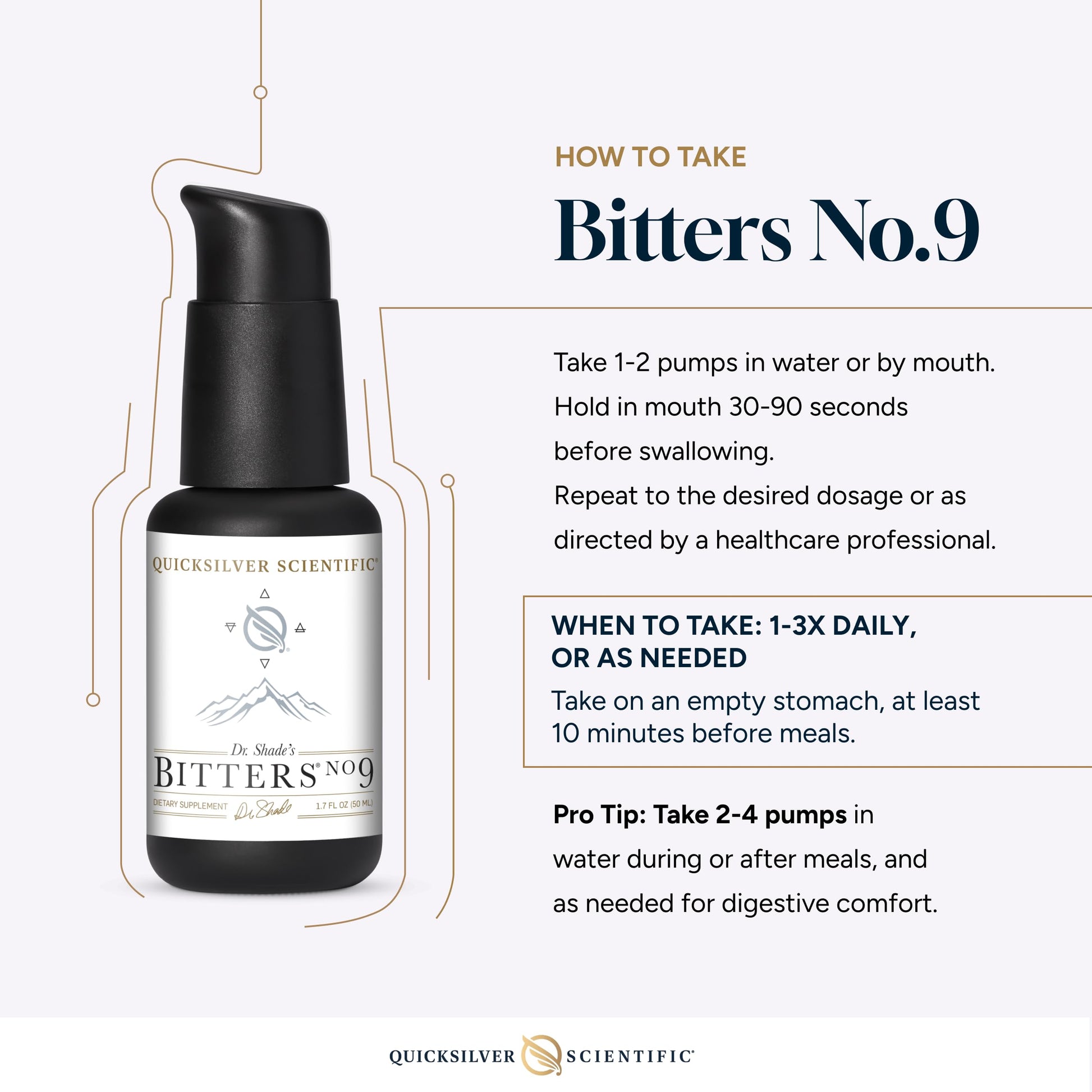 Quicksilver Scientific Dr. Shade's Bitters No. 9 - for Digestion - Fast Acting Liposomal Digestive Bitters with Milk Thistle, Burdock Root & Juniper Essential Oil - Digestive Support (50ml) Quicksilver Scientific uk supplements