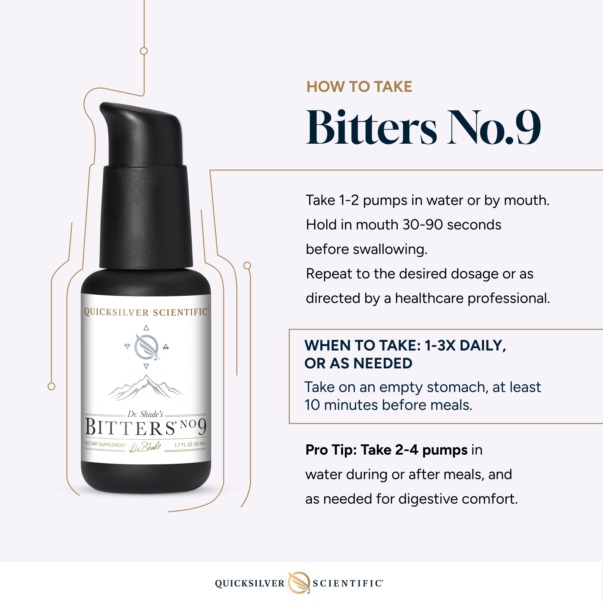 Quicksilver Scientific Dr. Shade's Bitters No. 9 - for Digestion - Fast Acting Liposomal Digestive Bitters with Milk Thistle, Burdock Root & Juniper Essential Oil - Digestive Support (50ml) Quicksilver Scientific uk supplements