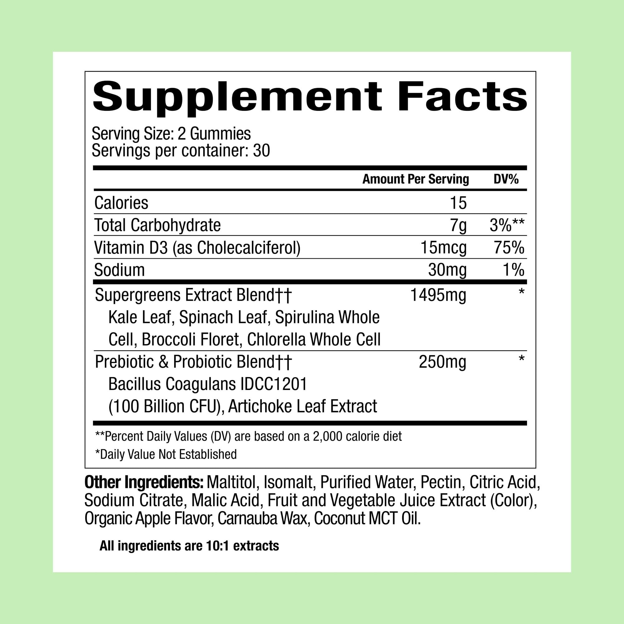 Plant People WonderGreens Veggie Gummies Super Greens with Probiotics Multivitamin Support Gummy for Wellbeing, Energy, Immune and Gut Health, Green Apple Flavor (60 Count) Plant People uk supplements