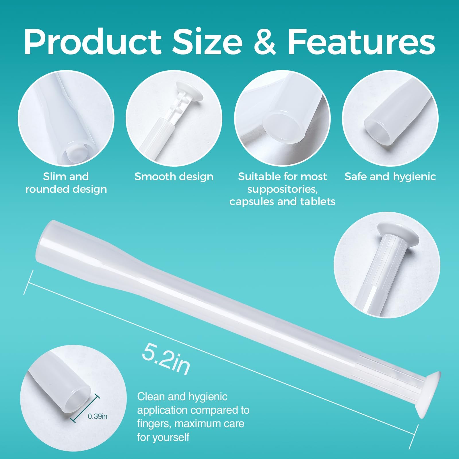 Dizzily 30 Pack Disposable Vaginal Suppository Applicators for Women, Individually Wrapped, Hygienic - Fits Most Boric Acid Suppositories, Pills, Tablet, Cap-sules and Feminine Care Applicator Dizzily uk supplements