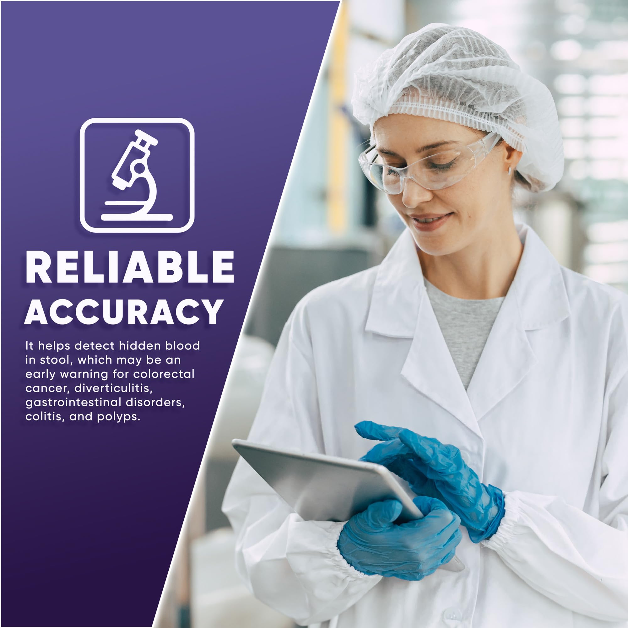 WELLlife iFOB Immunochemical Fecal Occult Blood Test, Colon Screening Test Kit Stool Test at Home Easy to Use, 1 Test Detect Hidden Blood in 10 Minutes FOB Test for Home WELL LIFE uk supplements