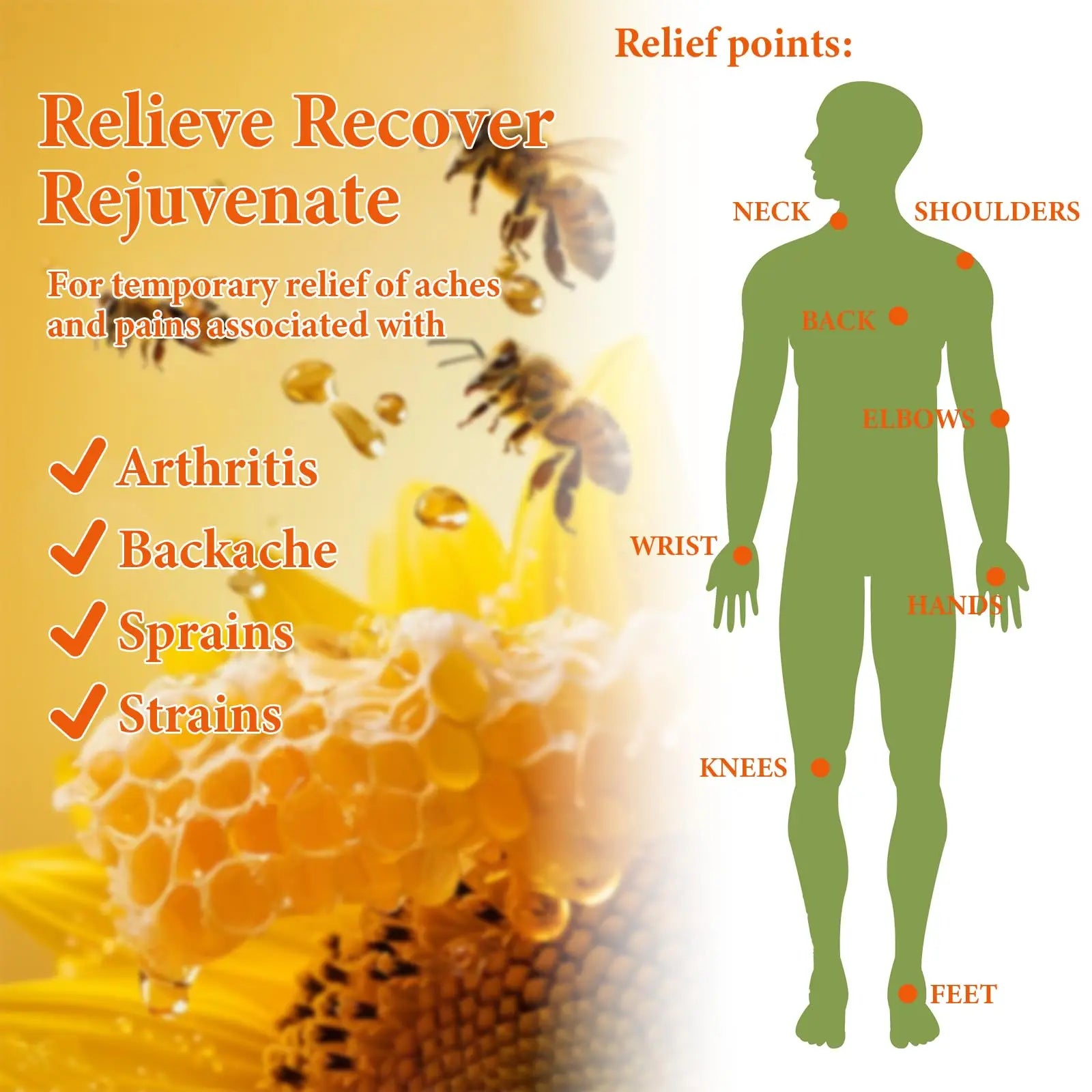 Cedonivor Bee Venom Joint and Bone Therapy Cream, New Bee Venom Gel, Specializes in Muscle Soothing, for All Parts of The Body, for Men & Women Cedonivor uk supplements