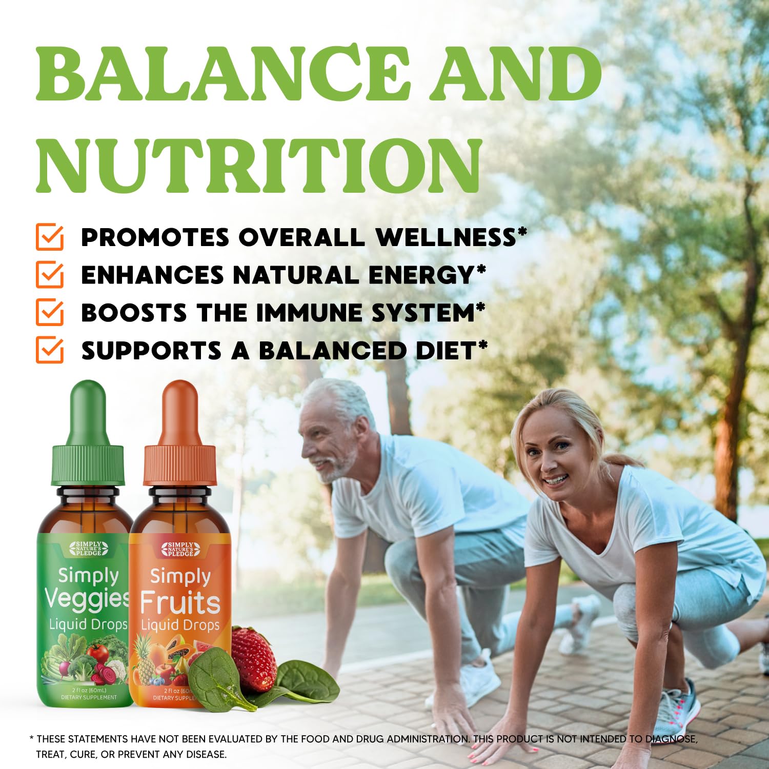 Simply Nature's Pledge - Fruit and Vegetable Supplements - Liquid Drops - Made with Whole Food Superfoods, Packed Vitamins & Minerals - Soy Free - Made in The USA Simply Nature's Pledge uk supplements