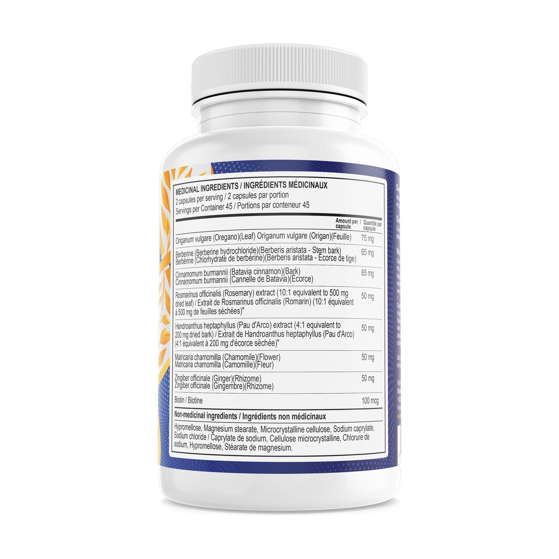 BioMatrix Candid-X Gut Cleanse with Berberine, Oregano, Sodium Caprylate, Chamomile, Ginger BioMatrix uk supplements