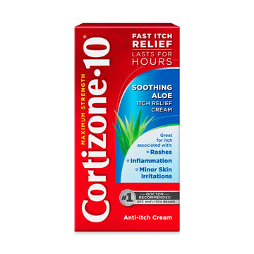 Cortizone-10 Maximum Strength Soothing Aloe Itch Relief Cream, 1% Hydrocortisone, Fast-Acting, Anti-Itch Cream for Bug Bites, Rash, Eczema, Psoriasis, Poison Ivy, Oak, Sumac & More, 1 oz Cortizone 10 uk supplements