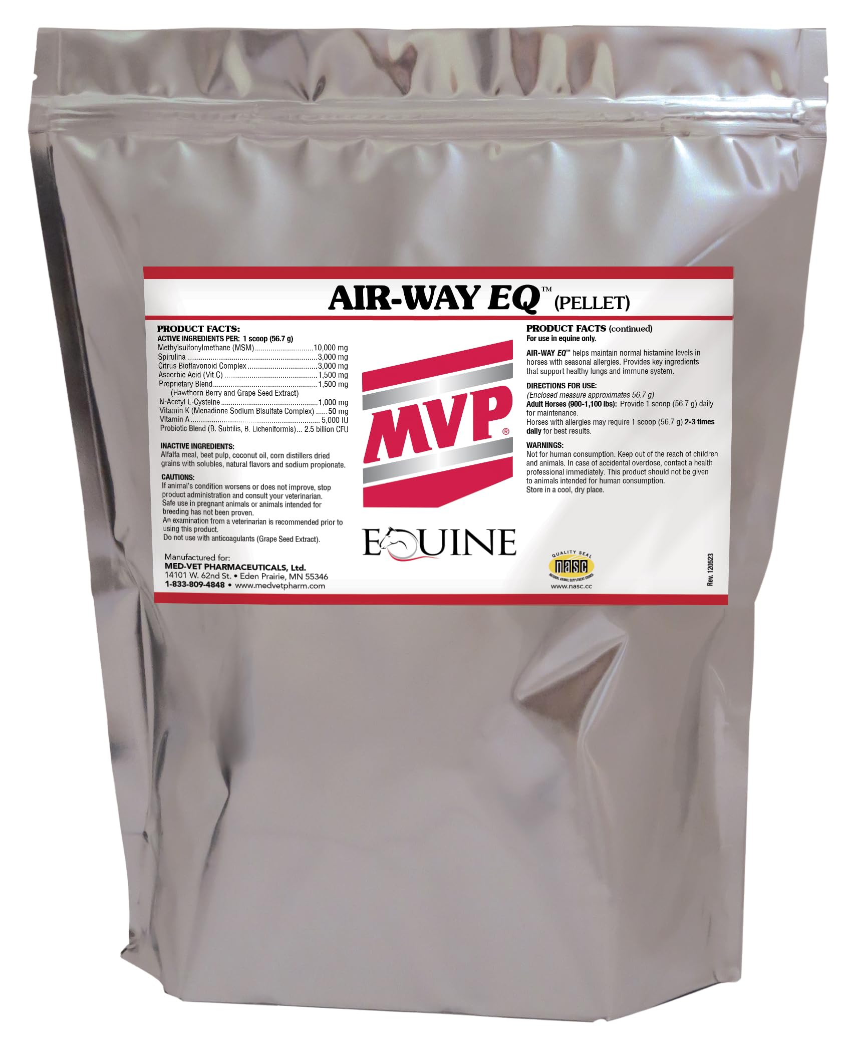 MVP Air-Way EQ Supports Healthy Lung Function and Seasonal Allergy Support in Horses, 5lb - 40 Servings MVP uk supplements