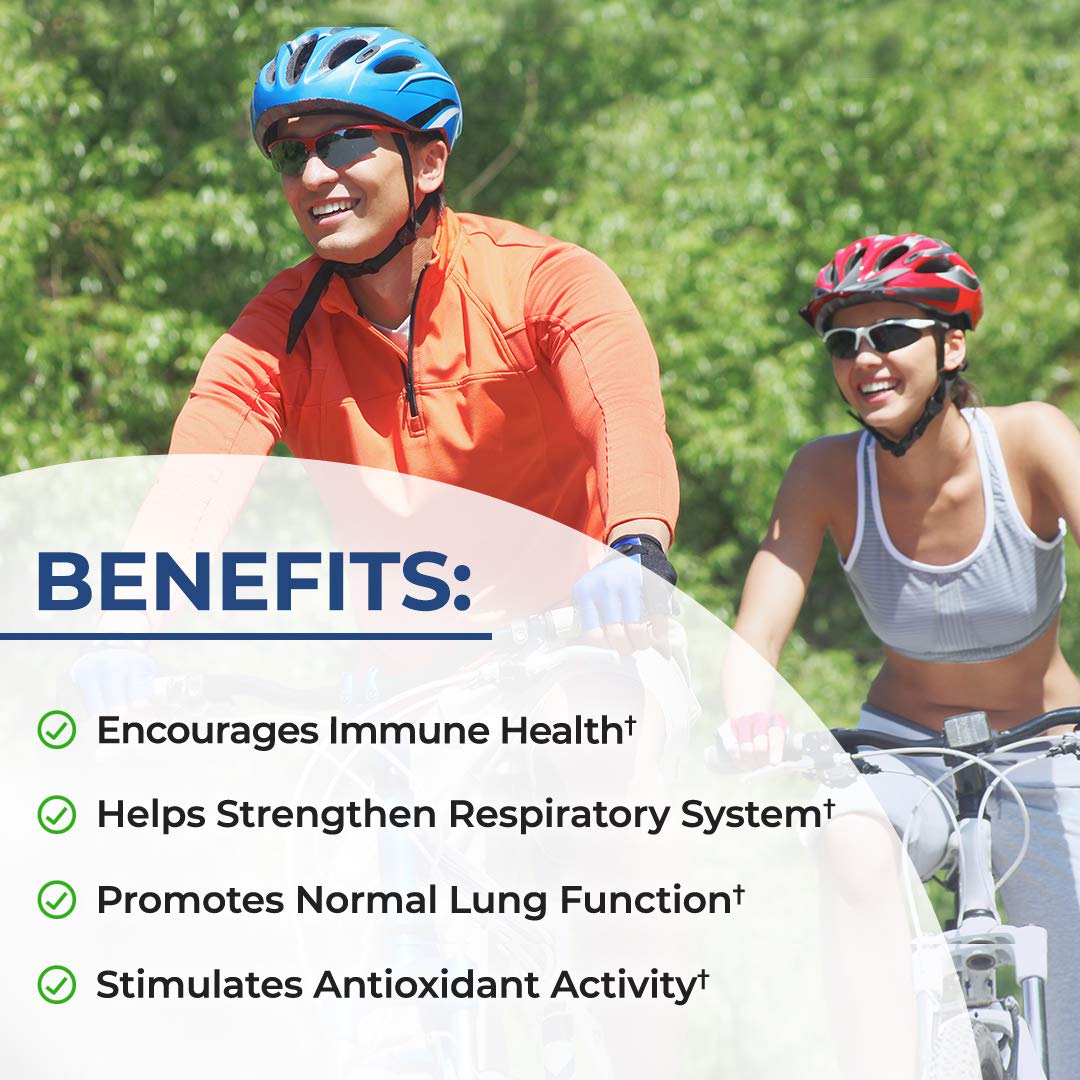 Respiratory & Immune Lung Support Supplement with Quercetin, Vitamin D & Cordyceps, Helps Soothe Respiratory Tissues While Loosening Mucus, Lung Health Vitamins for Women & Men, 60 Capsules BioSchwartz uk supplements