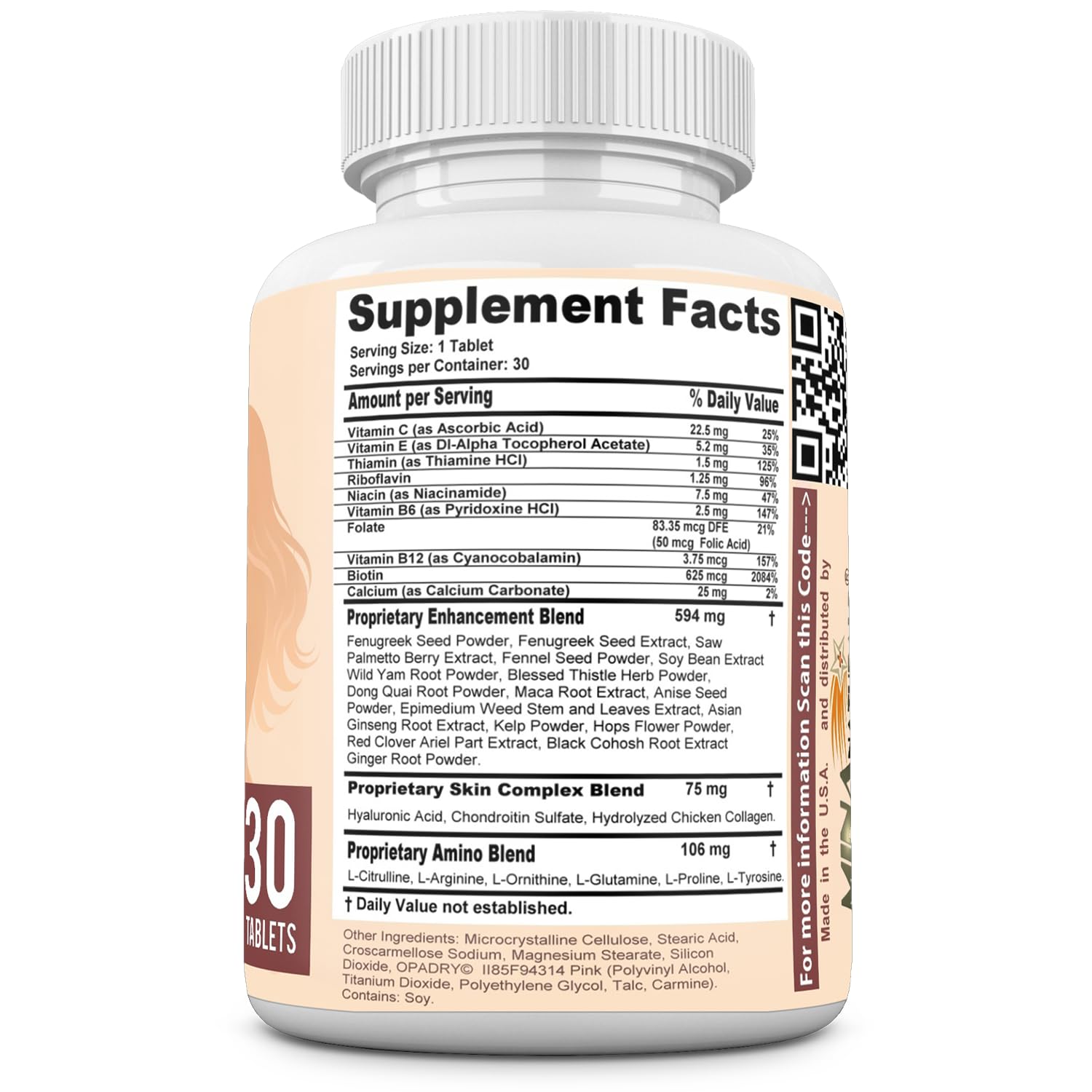 MINANATURALS VELVIRA Feminine Wellness Support Supplement for Women Herbal Rejuvenation Formula with Vitamins, Amino Acids & Collagen 30 Tablets MINANATURALS uk supplements