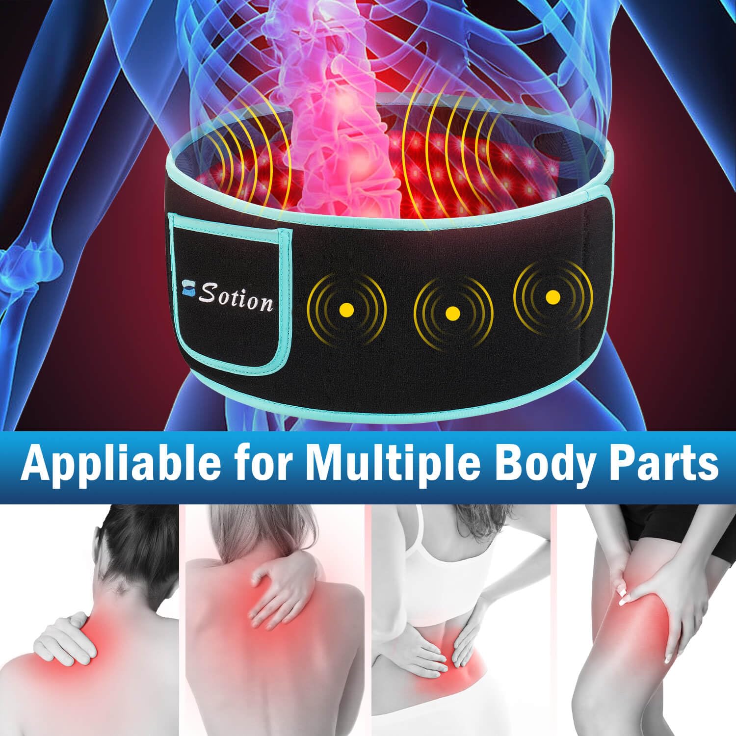 Sotion Red Light Therapy Belt with Massage-Red Light Therapy for Body&Near Infrared Light Therapy comrelax uk supplements