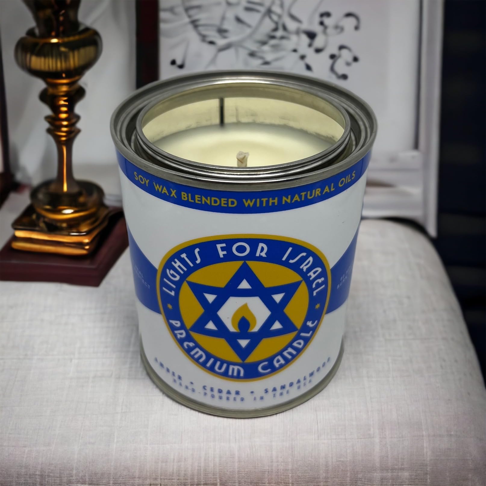 Long-Burning, One-Pint Premium Candles for Men | Vintage Inspired Oil Can Design | Soy Wax FURY BROS. uk supplements
