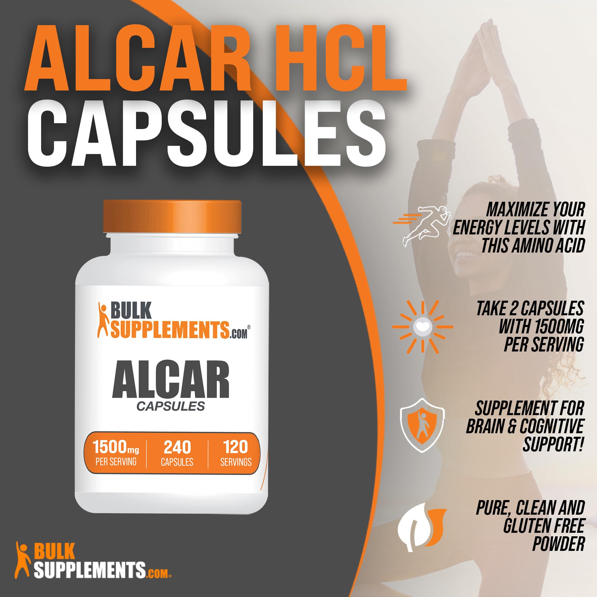 BULKSUPPLEMENTS.COM Acetyl L-Carnitine Capsules - ALCAR HCl, Carnitine Supplement BULKSUPPLEMENTS.COM uk supplements