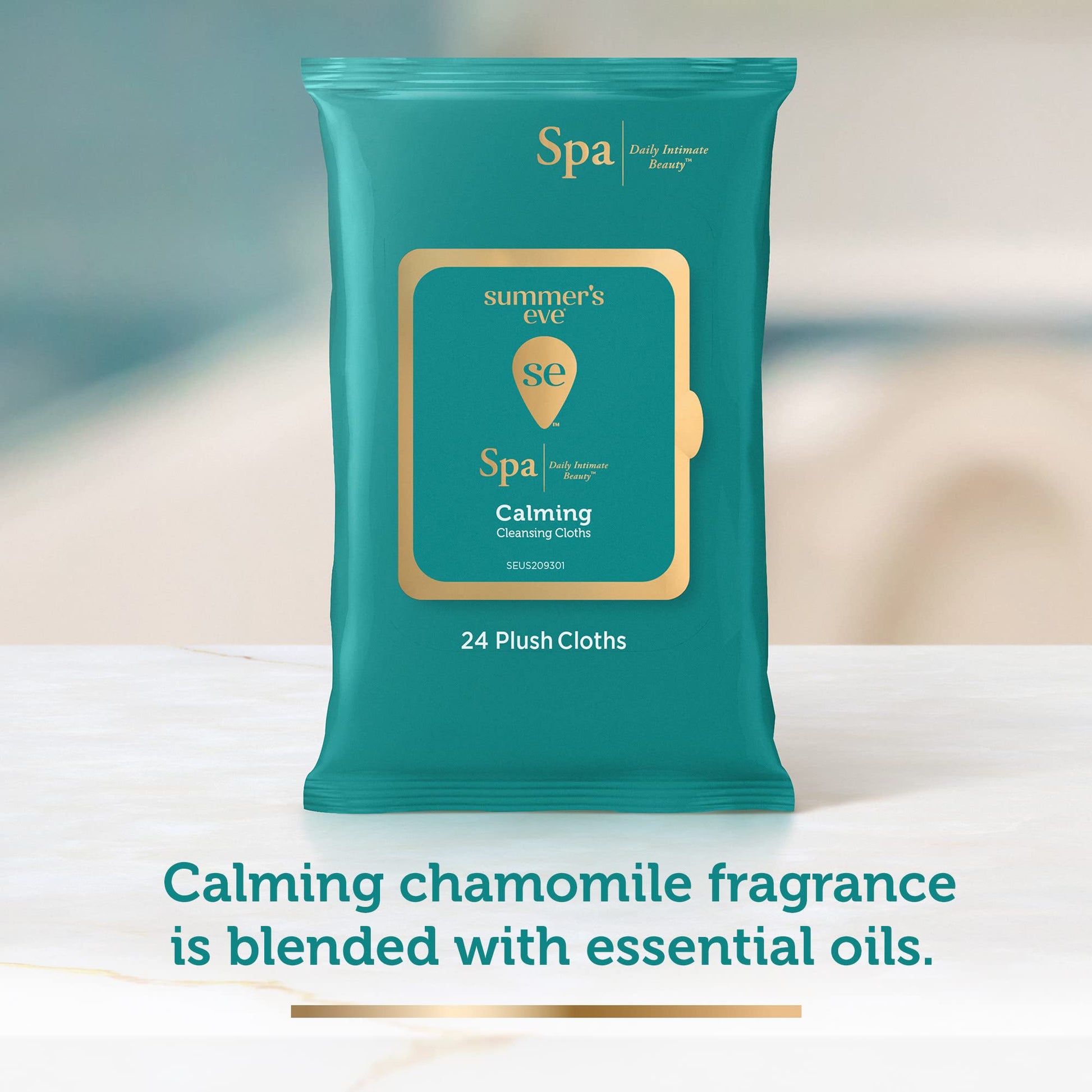 Summer's Eve Spa Calming Chamomile Feminine Wipes, 100% Plant Based*, pH balanced Plush Cloths Summer's Eve uk supplements