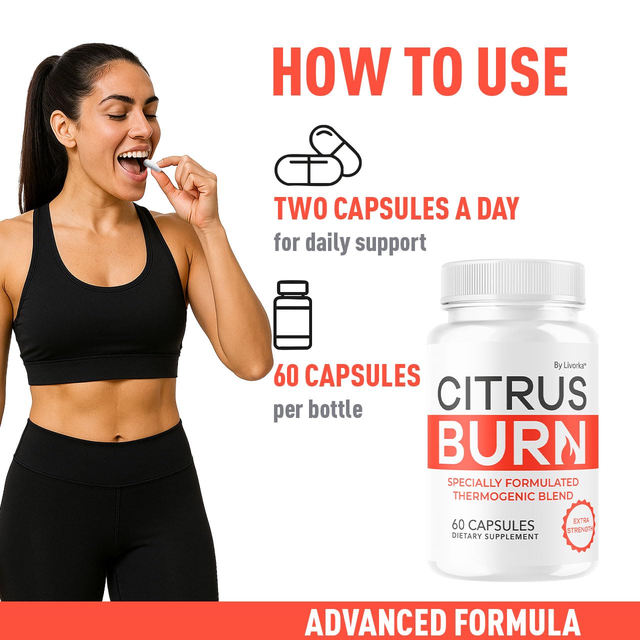 (5 Pack) Citrus Burn Capsules - Official CitrusBurn Pills Supplement Support All Natural Ingredients Advanced Formula Premium Multivitamin for Overall Health & Wellness, 300 Capsules for 5 Months LIVORKA uk supplements