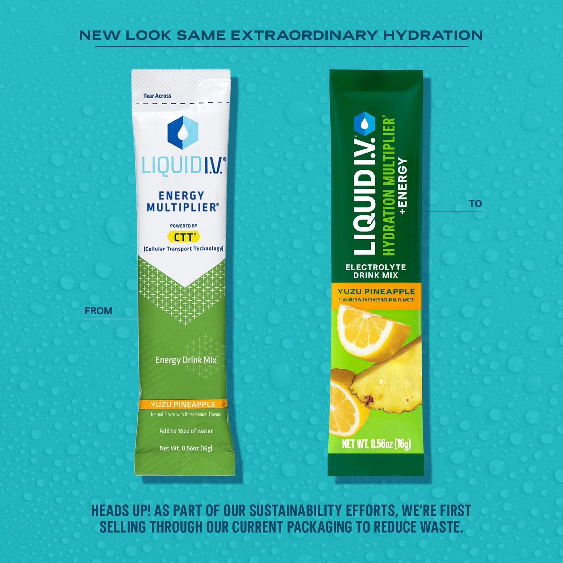 Liquid I.V.® Hydration Multiplier +Energy - Yuzu Pineapple | Electrolyte Powder Drink Mix | 1 Pack (14 Servings) Liquid I.V. uk supplements