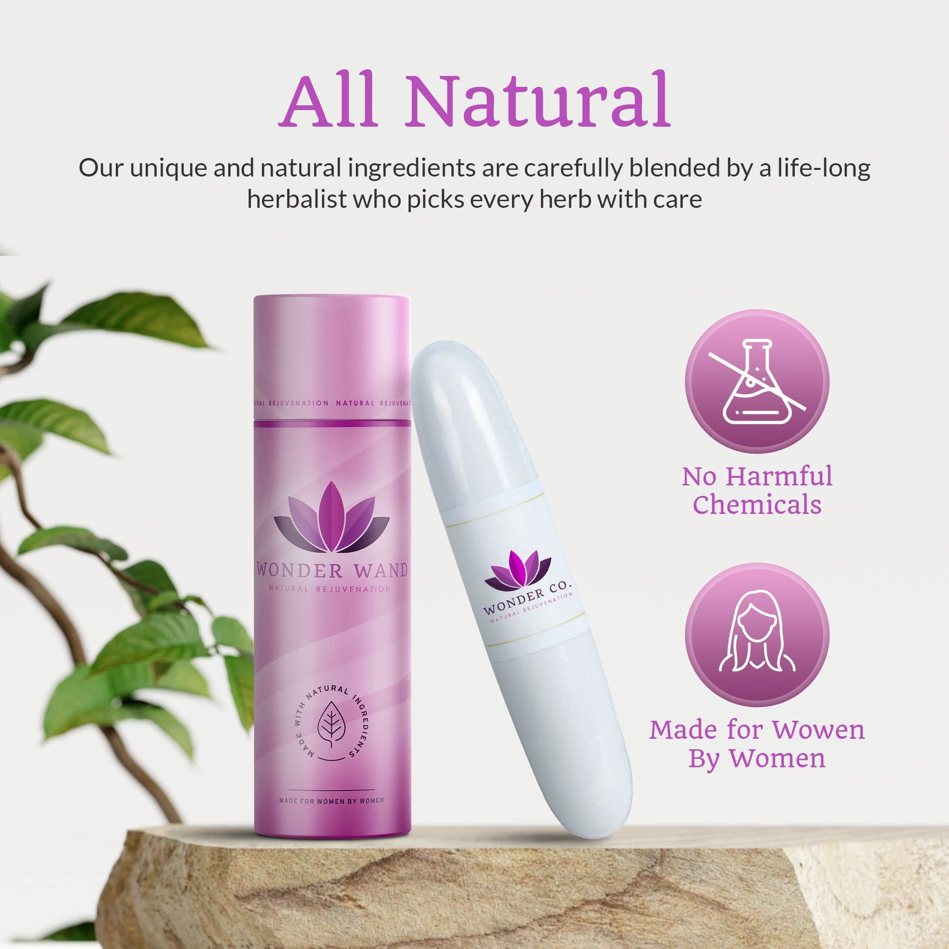 Wonder Co. - Wonder Wand, Upgraded Feminine Care Support, Fast-Acting Wand Essential WONDER CO. uk supplements