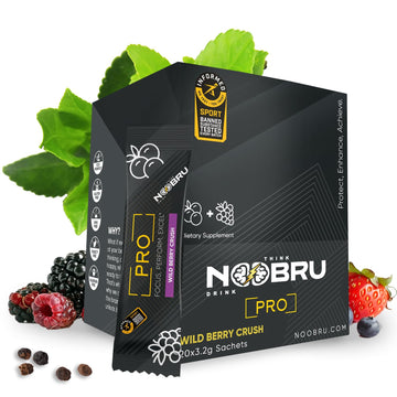 Noobru™ Pro - Brain & Nootropic Supplement for Cognitive Performance, Mental Clarity, and Focus - Precision-Formulated Drink with 17 Research-Backed Ingredients - 20 Servings Noobru uk supplements