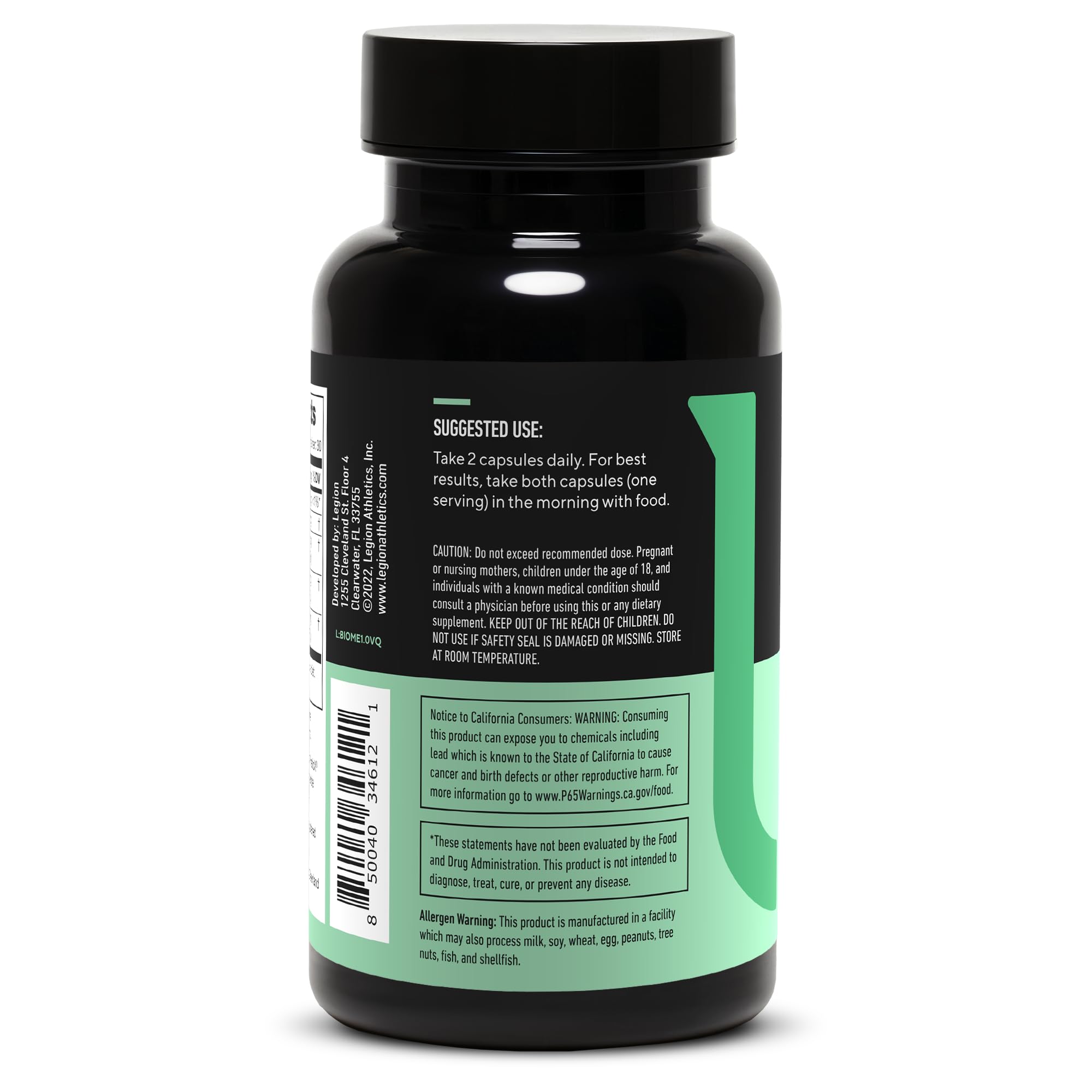 LEGION Biome Probiotic - Natural Probiotics Gut Health Supplement for Women & Men - Probiotic Nutritional Supplements Help Reduce Bloating, Cramping & Gas - Colon Health Probiotic Pills, 30 Servings LEGION uk supplements