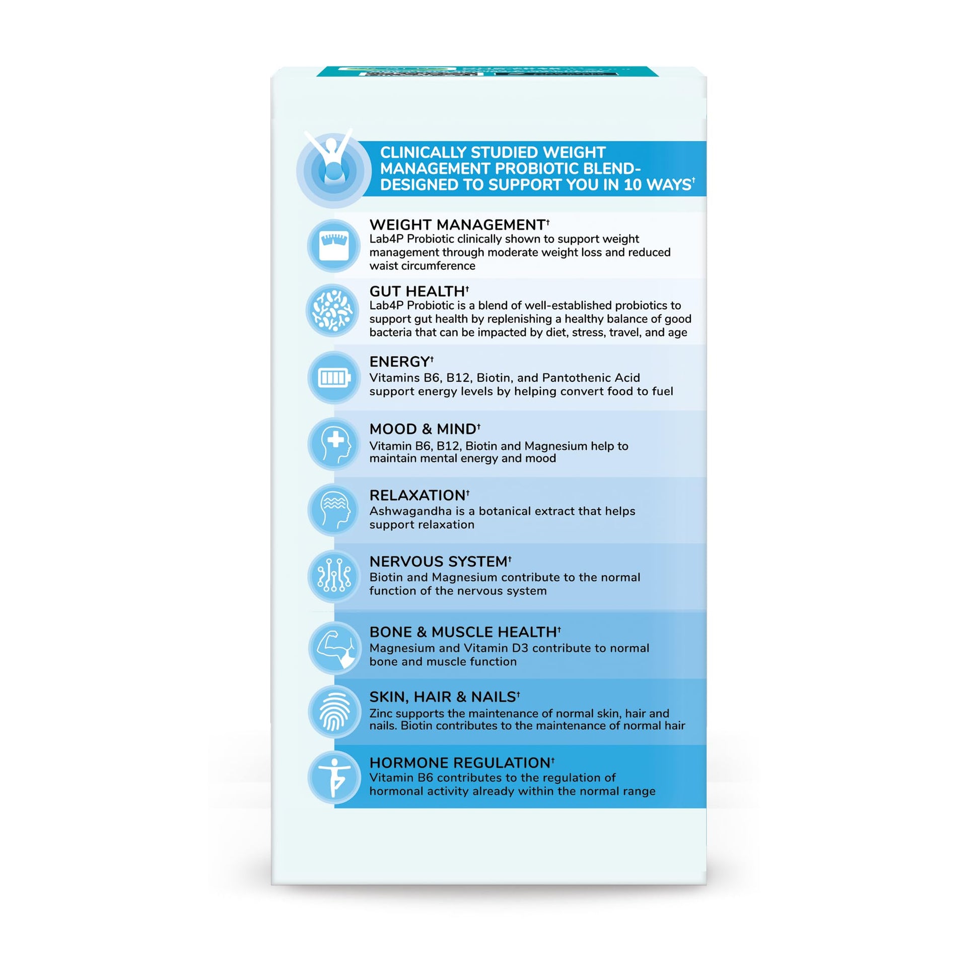 Health & Her Weight Management Probiotics for Women - Perimenopause & Menopause Supplement - Clinically Studied 50bn CFU Probiotics to Support Gut Health, Energy, Mood & Mind, Vegan (60 ct - 1 Month) Health and Her uk supplements