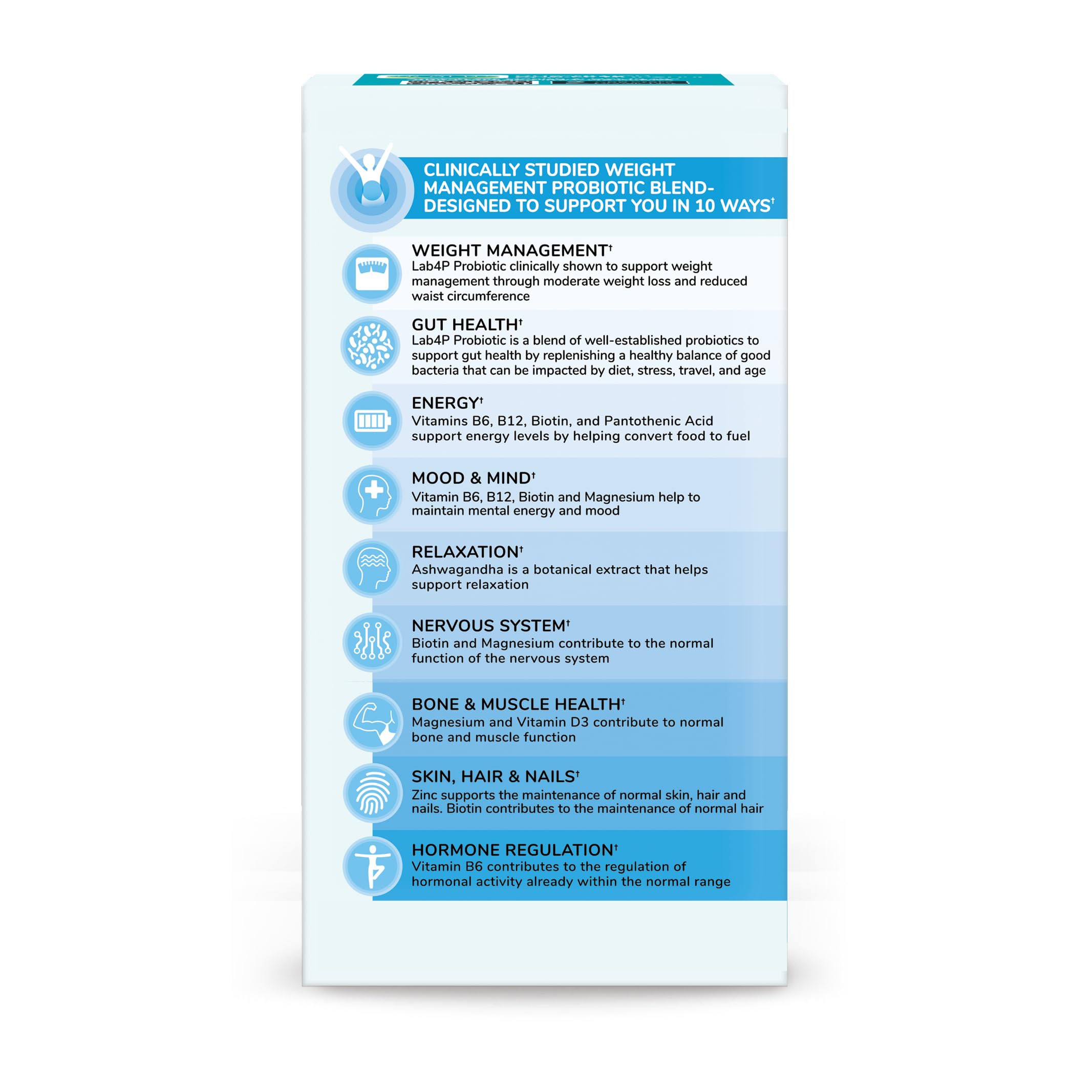 Health & Her Weight Management Probiotics for Women - Perimenopause & Menopause Supplement - Clinically Studied 50bn CFU Probiotics to Support Gut Health, Energy, Mood & Mind, Vegan (60 ct - 1 Month) Health and Her uk supplements