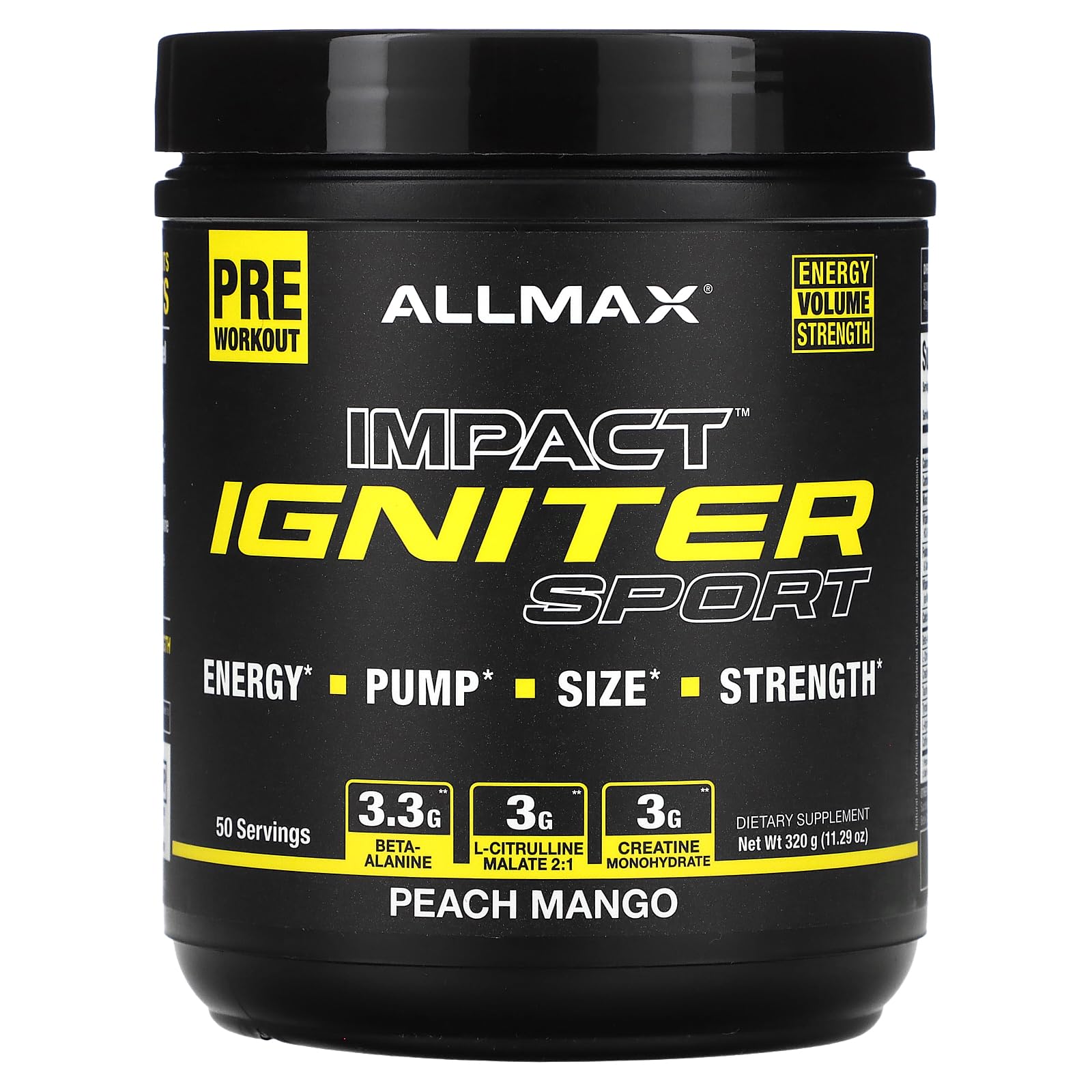 Allmax IGNITER SPORT Peach Mango (320g) Allmax uk supplements