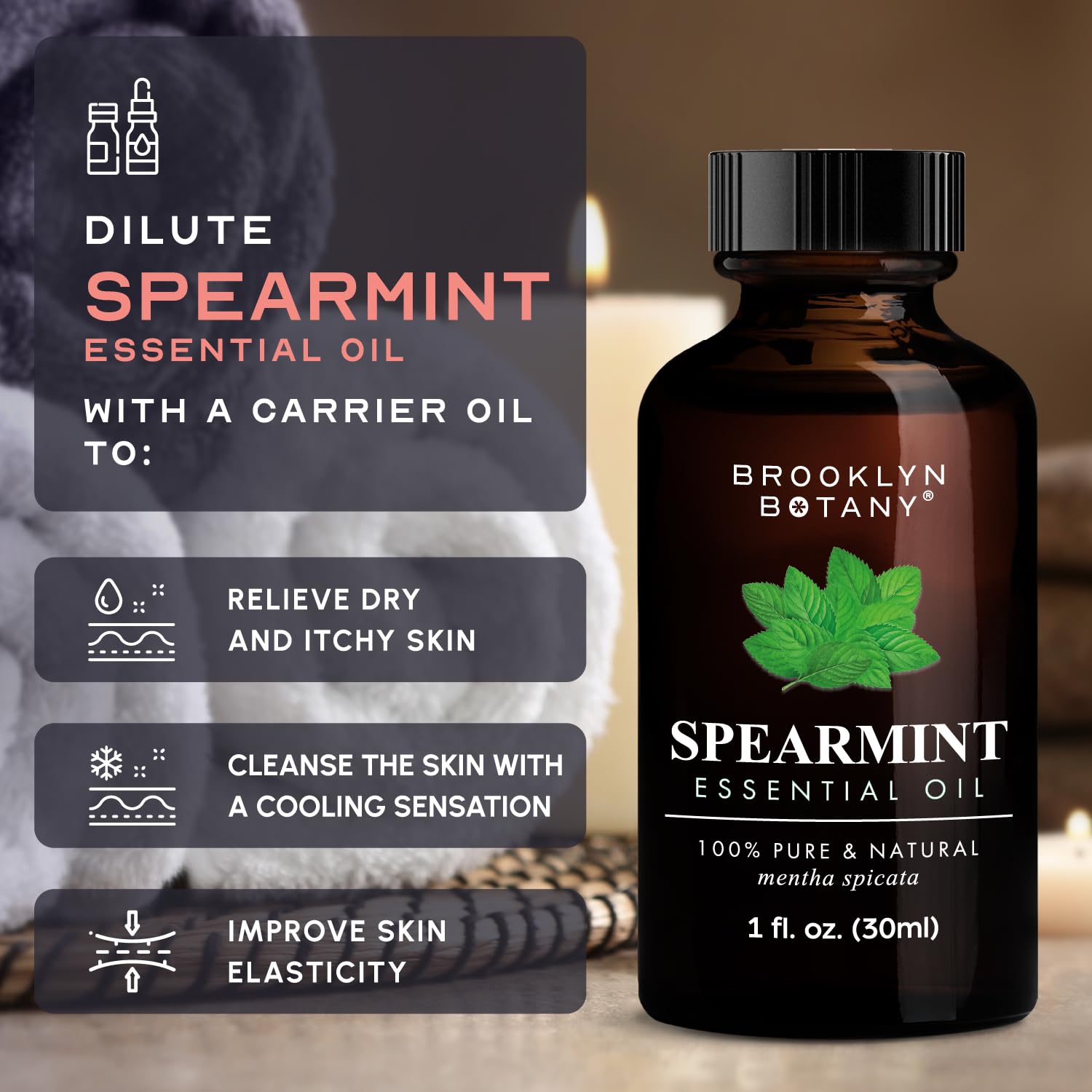 Brooklyn Botany Spearmint Essential Oil – 100% Pure and Natural – Premium Grade Oil Brooklyn Botany uk supplements
