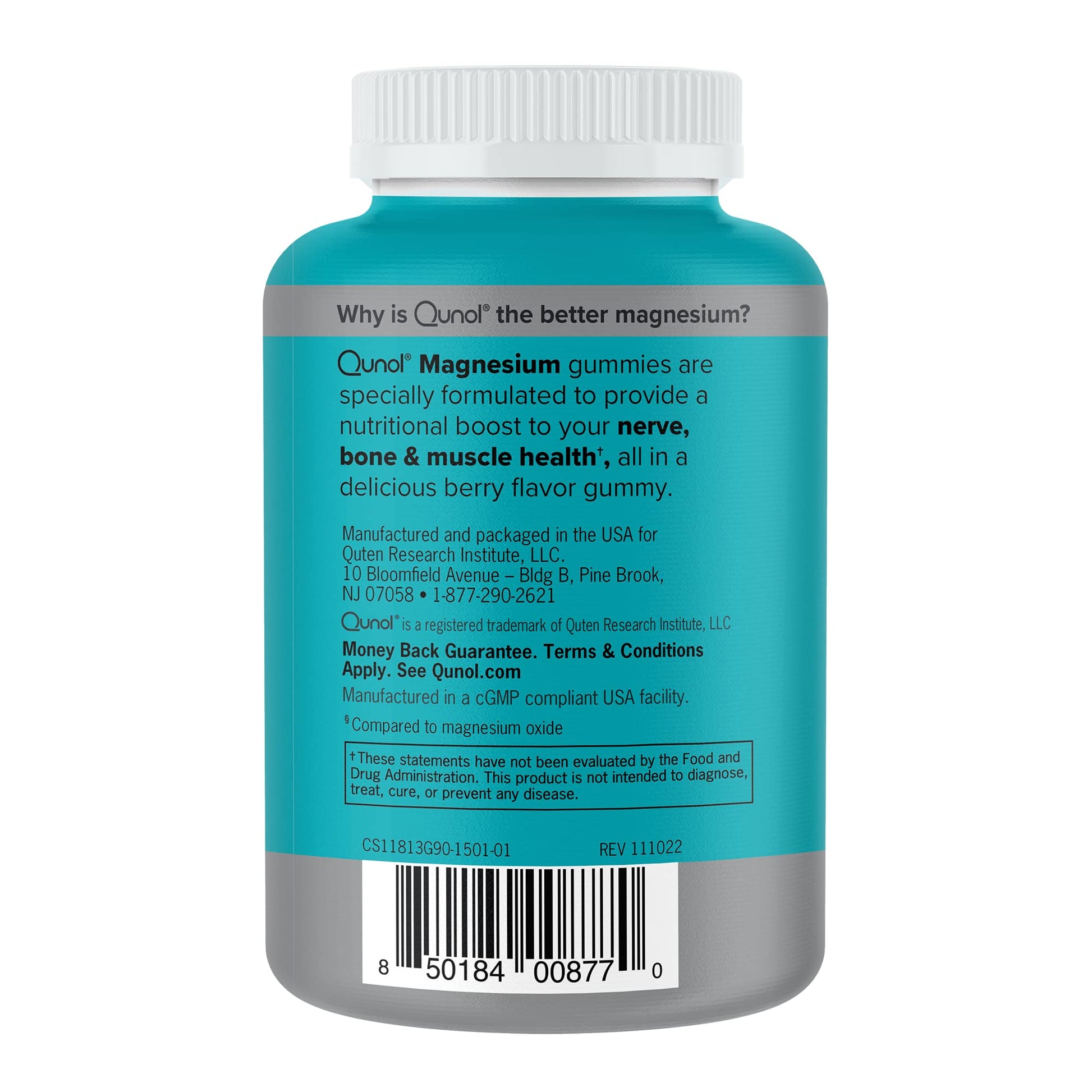 Qunol Magnesium Gummies for Adults, 200mg Elemental Magnesium (from 1,750mg Magnesium Citrate), High Absorption Magnesium Supplement, Supports Nerve, Bone and Muscle Health, Vegetarian, 90 Count Qunol uk supplements