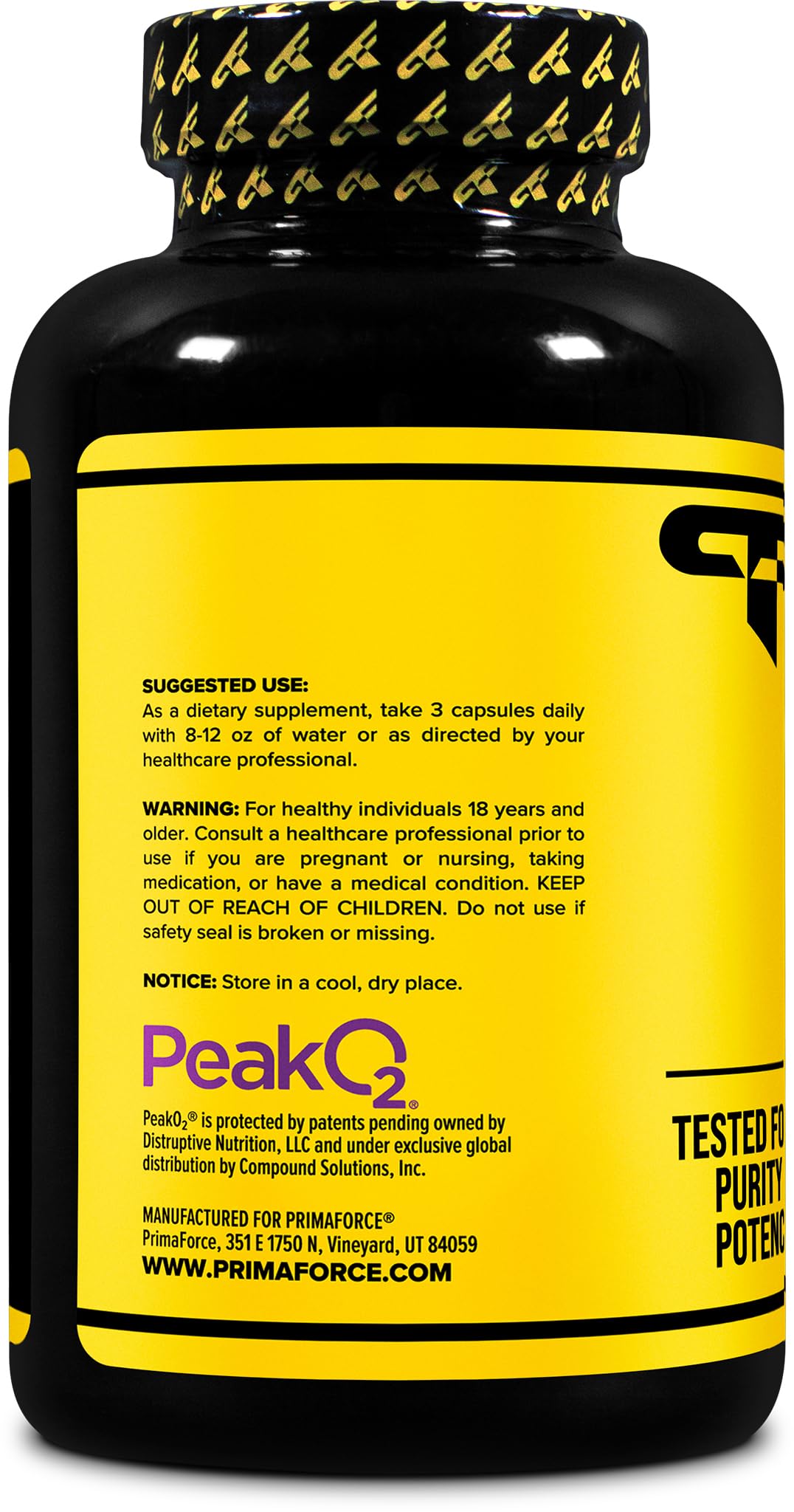 Primaforce Peak O2 Performance Mushroom Powered Oxygen Absorption Booster (180 Capsules) (2,000 mg Per Serving, 60 Servings) - Athletic Performance Supplement, Ultimate Mushroom Blend Primaforce uk supplements