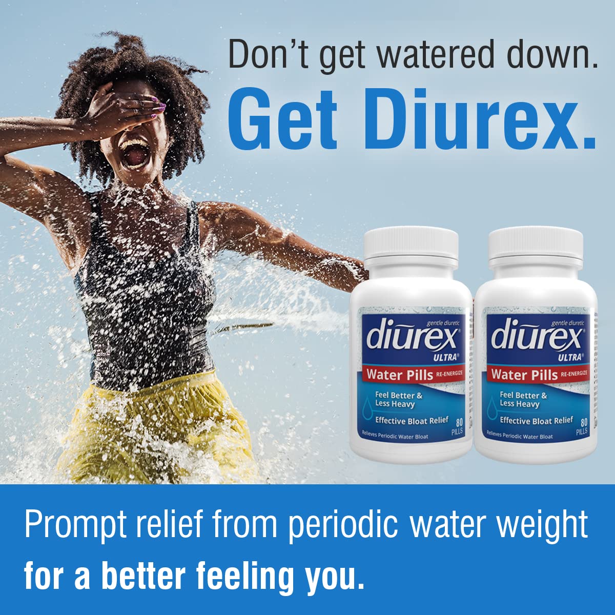 Diurex Ultra Re-Energizing Water Pills - Relieve Water Bloat - Feel Better Less Heavy Diurex uk supplements