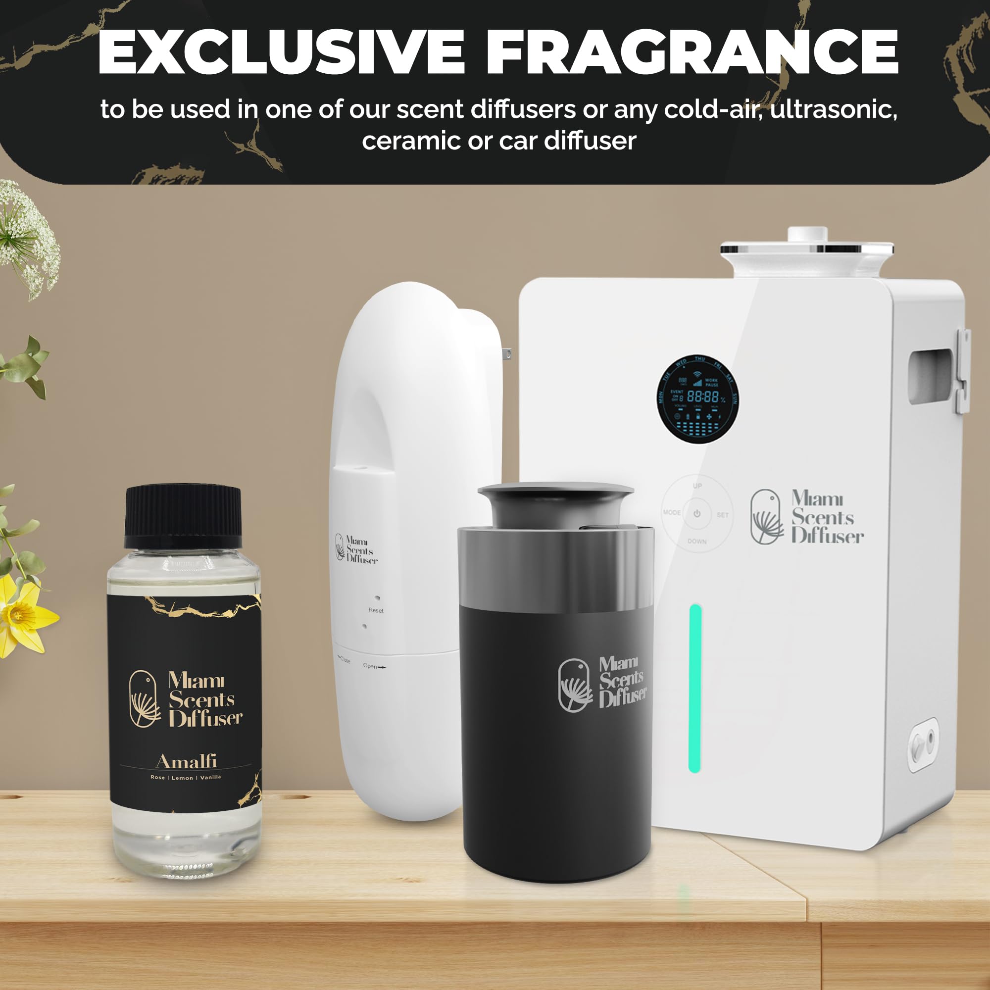 (Amalfi, 120 ml) Miami Scents Diffuser uk supplements