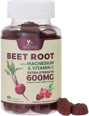 Nature's Nutrition Beet Gummies with Beetroot - Energy & Heart Health Support Nature's Nutrition uk supplements