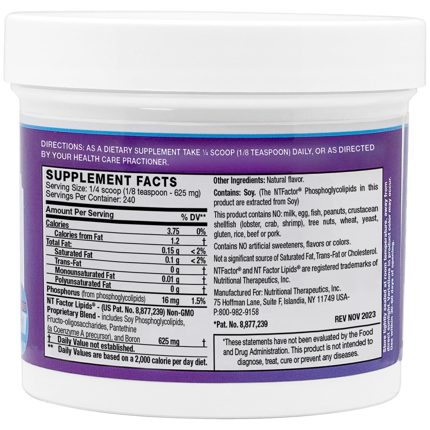 Nutritional Therapeutics NTFactor Lipids Powder, Aging & Cellular Support, 240 Servings Nutritional Therapeutics uk supplements